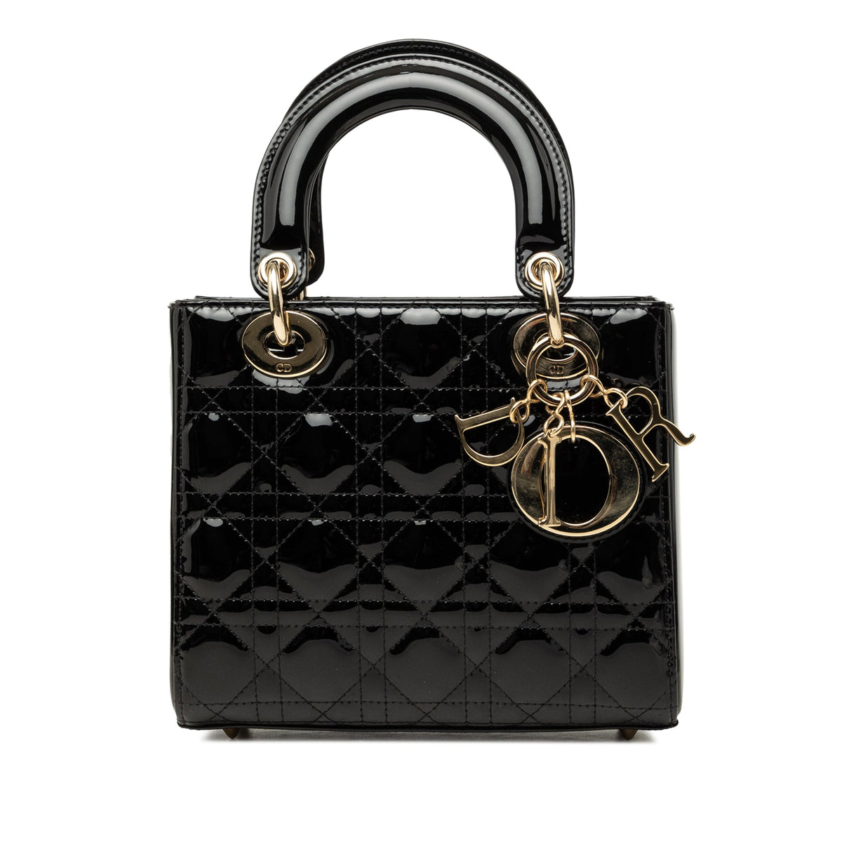 Dior Small Patent Cannage Lady Dior