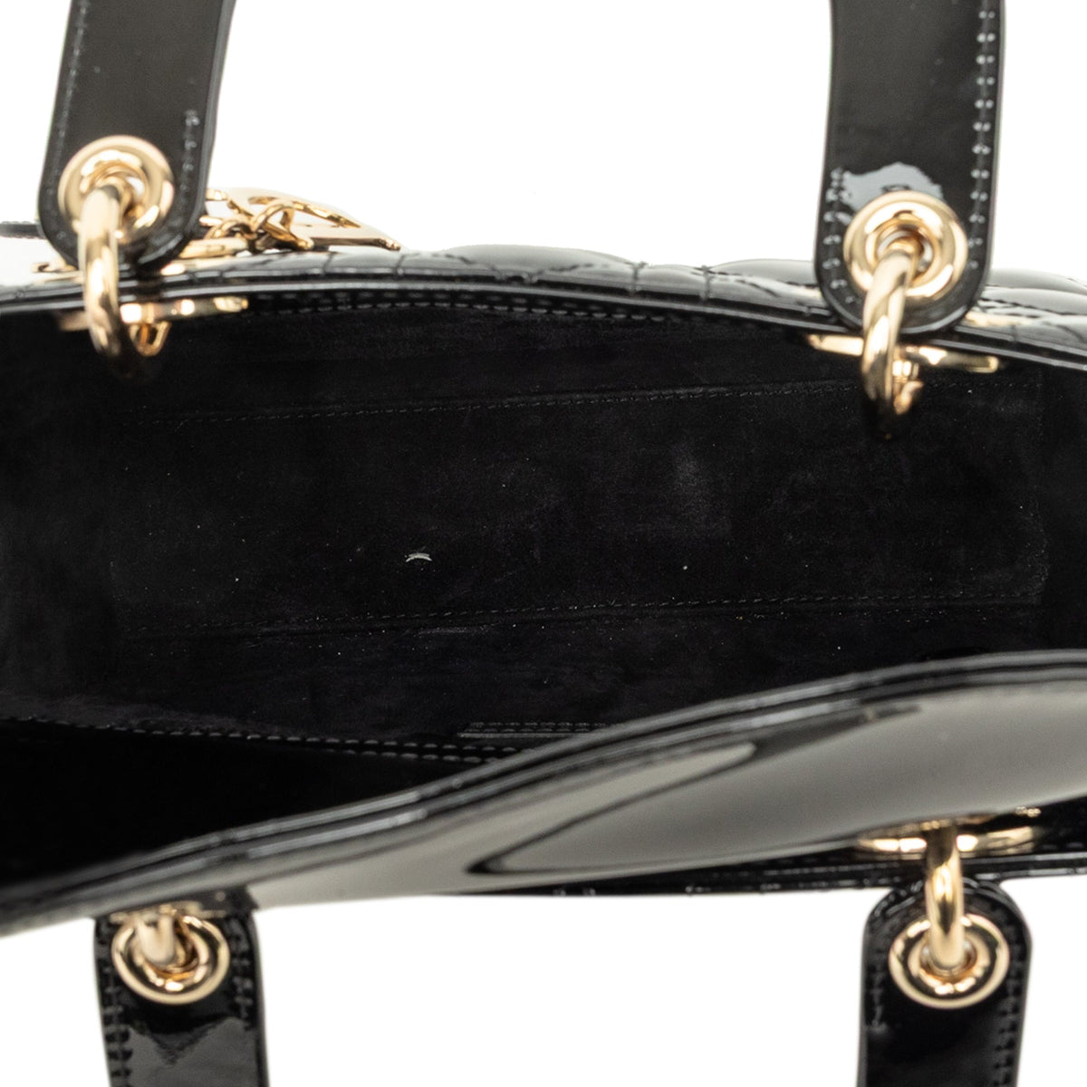 Dior Small Patent Cannage Lady Dior