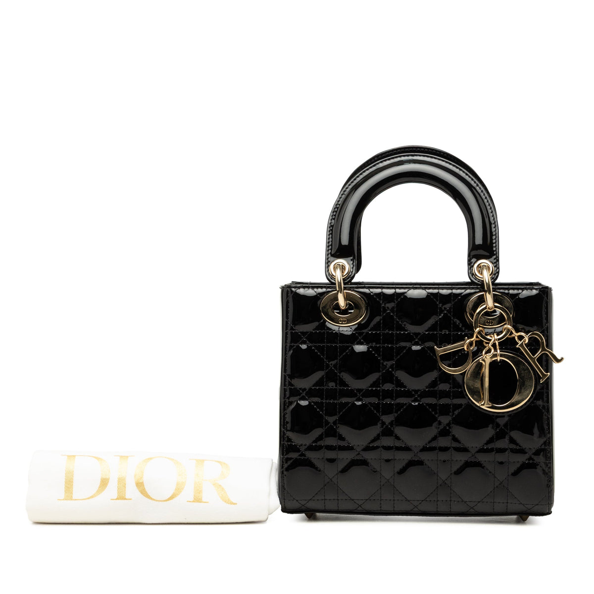 Dior Small Patent Cannage Lady Dior
