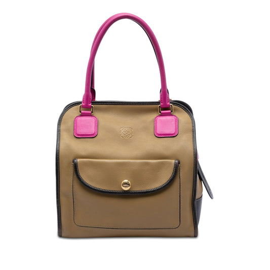 LOEWE Tricolor Leather Anagram Handbag
