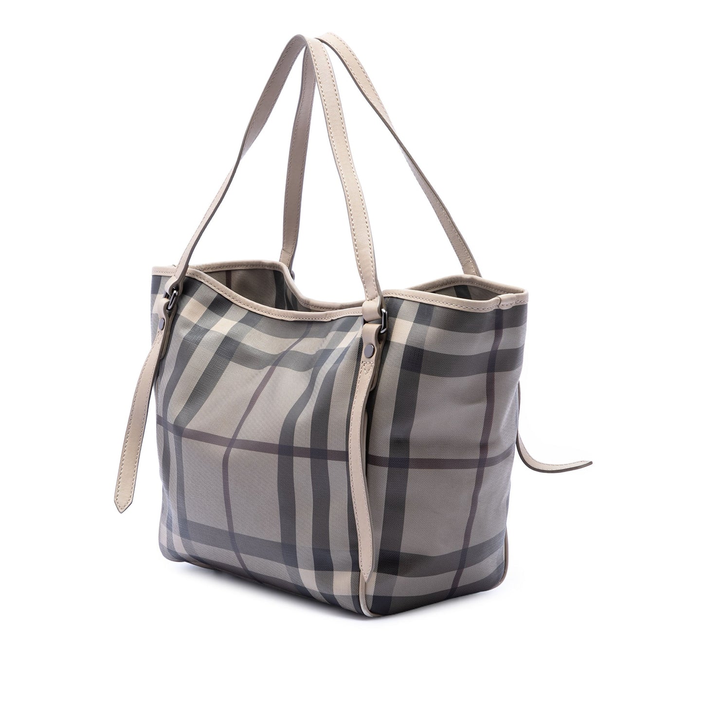 Burberry Small Smoke Check Coated Canvas Canterbury Tote