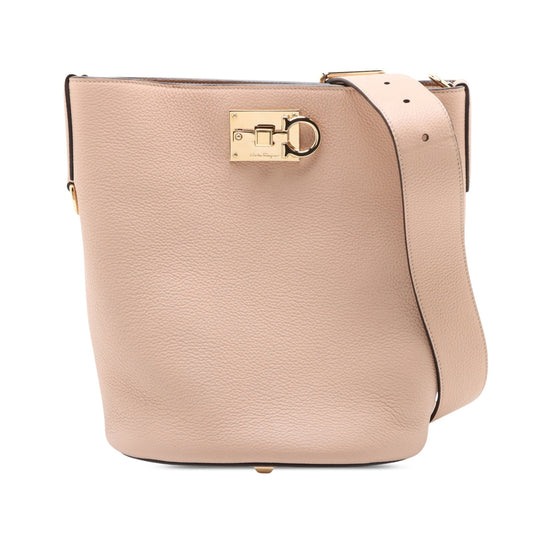 Ferragamo Leather Gancini Bucket Bag