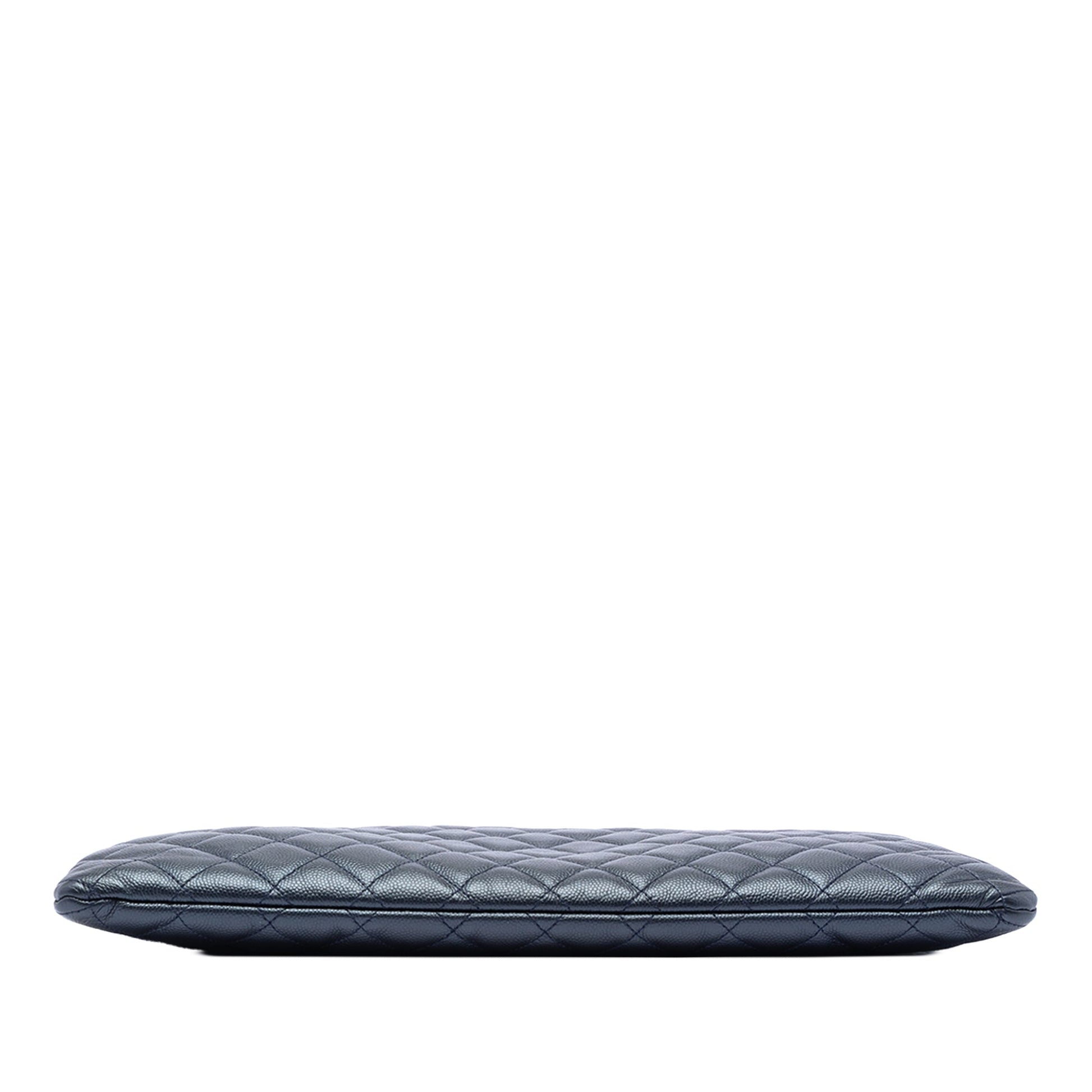 Chanel Large Quilted Caviar Boy O Case Clutch