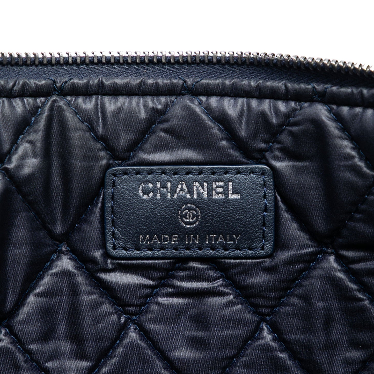 Chanel Large Quilted Caviar Boy O Case Clutch