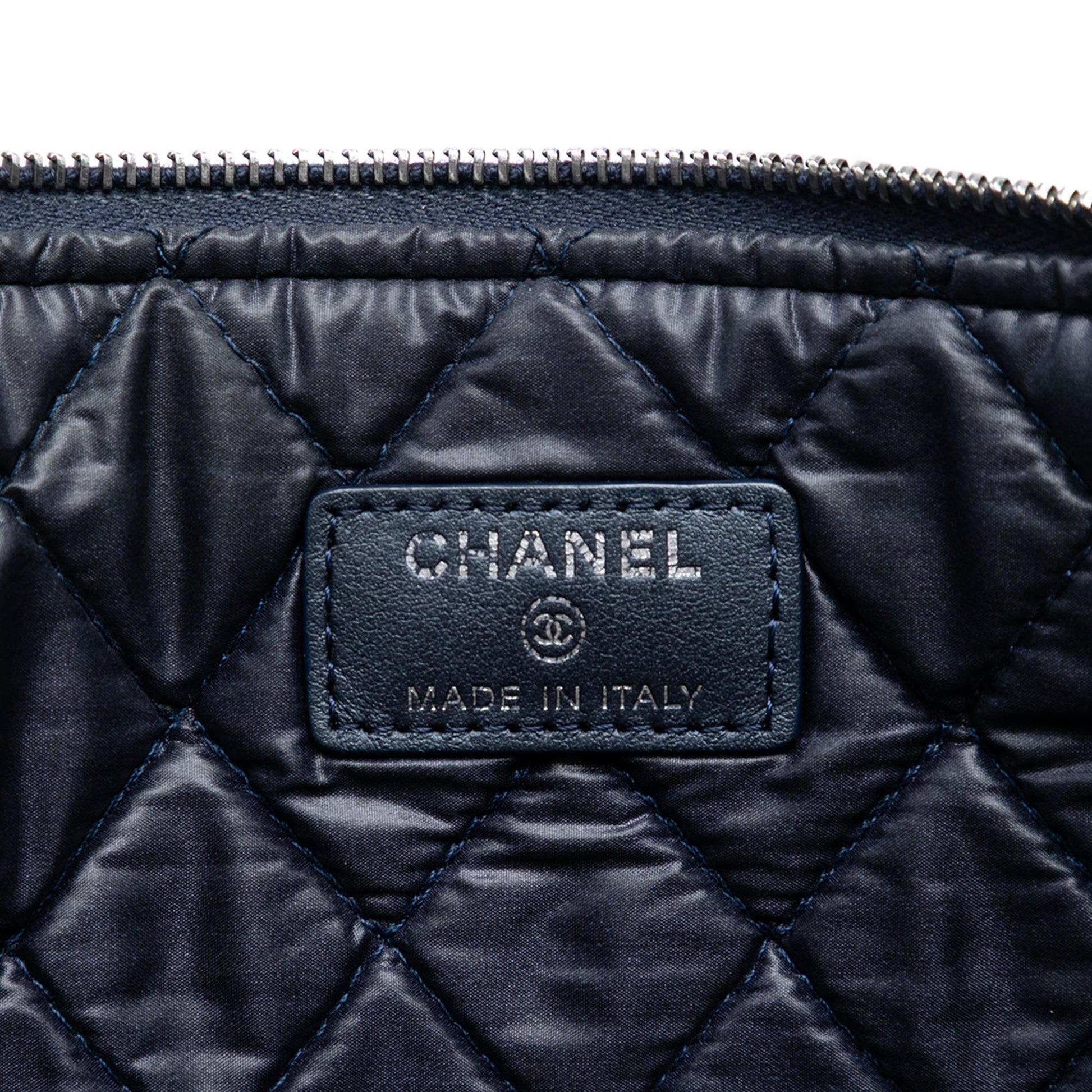 Chanel Large Quilted Caviar Boy O Case Clutch