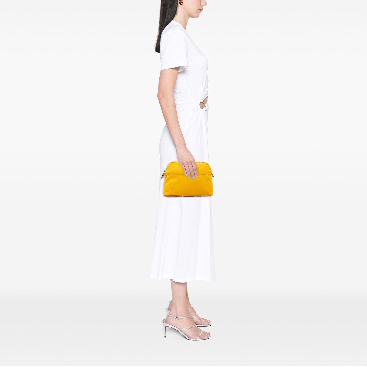 Hermès Toile Bolide Trousse De Voyage Pouch PM — Yellow