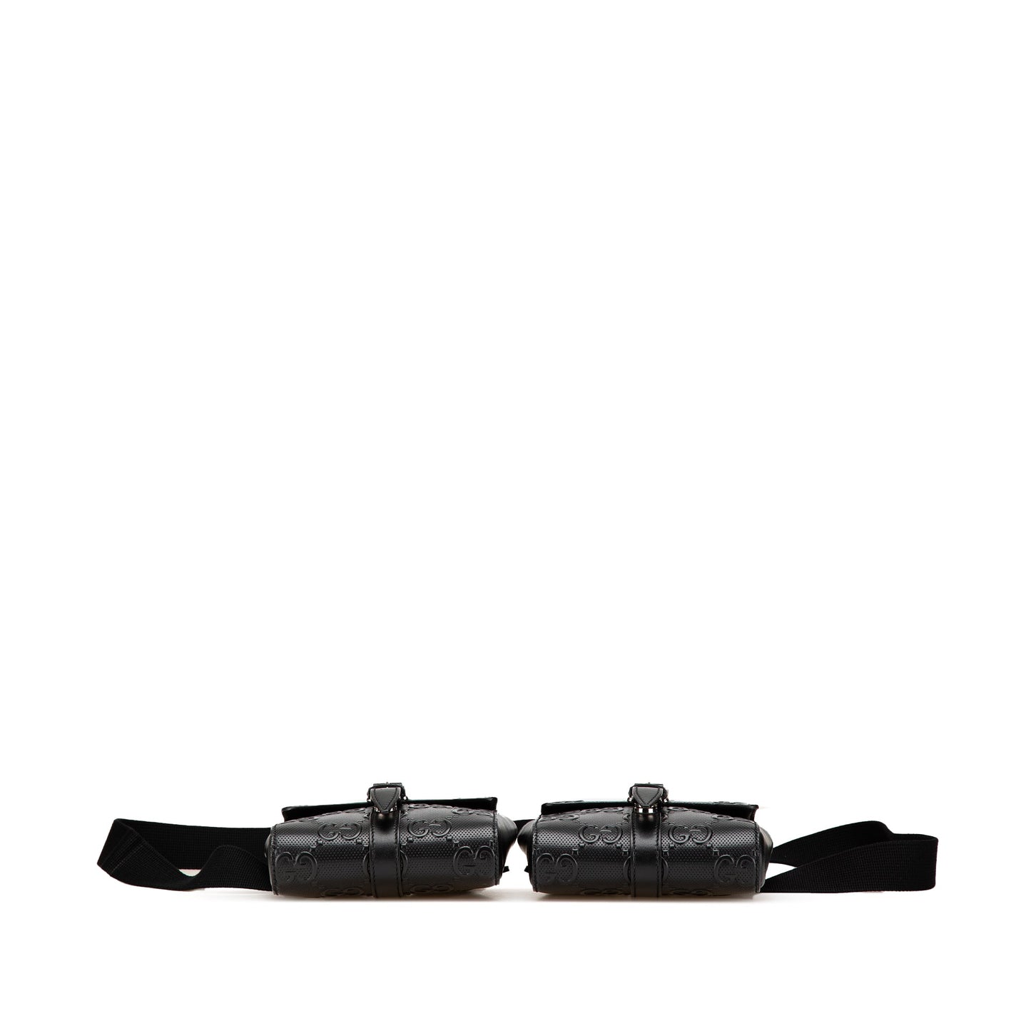 Gucci GG Embossed Perforated Double Belt Bag
