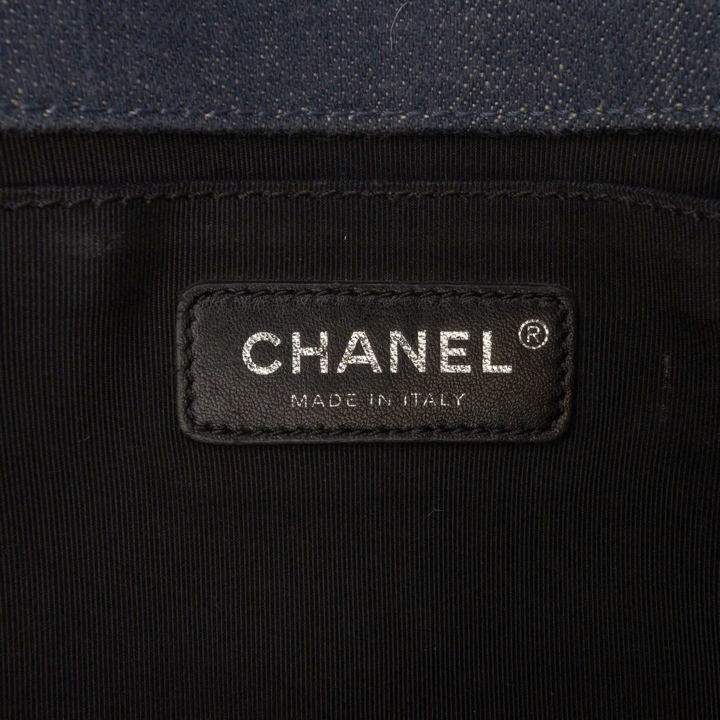 Chanel Medium Embossed Denim Boy Flap