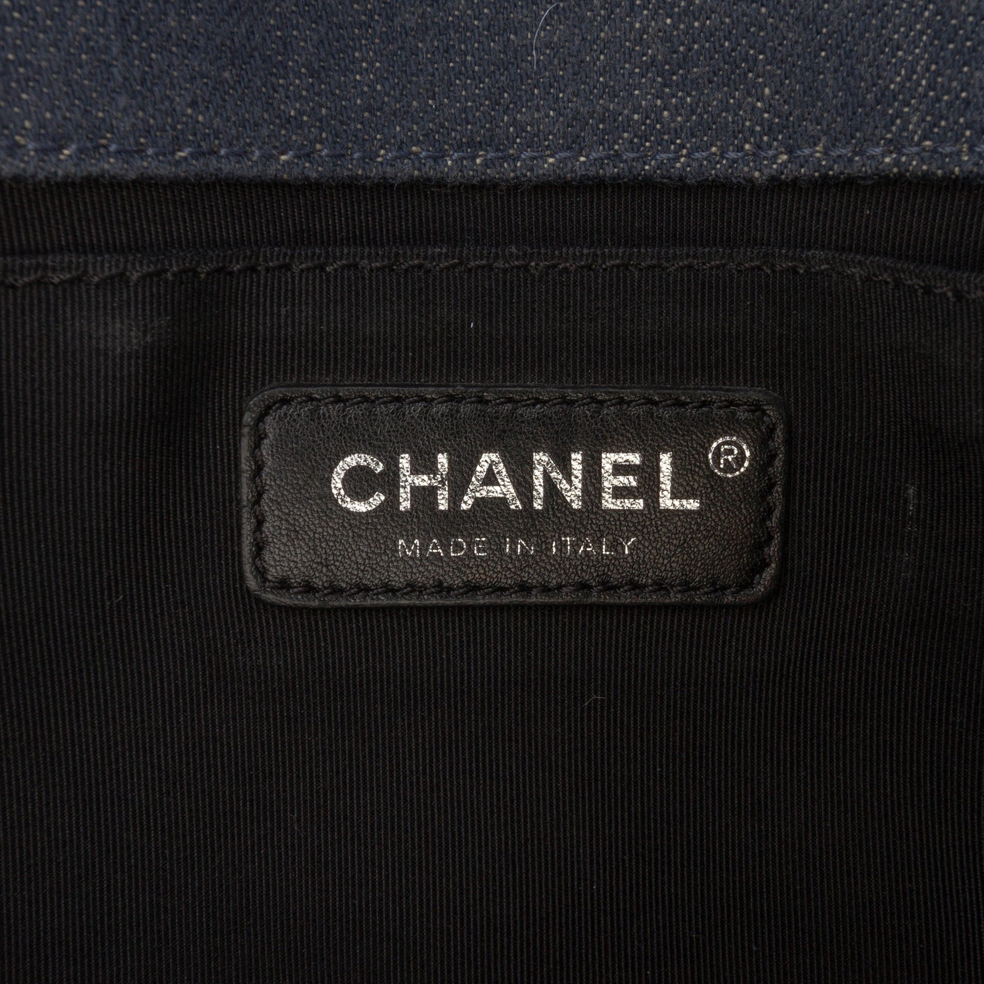 Chanel Medium Embossed Denim Boy Flap