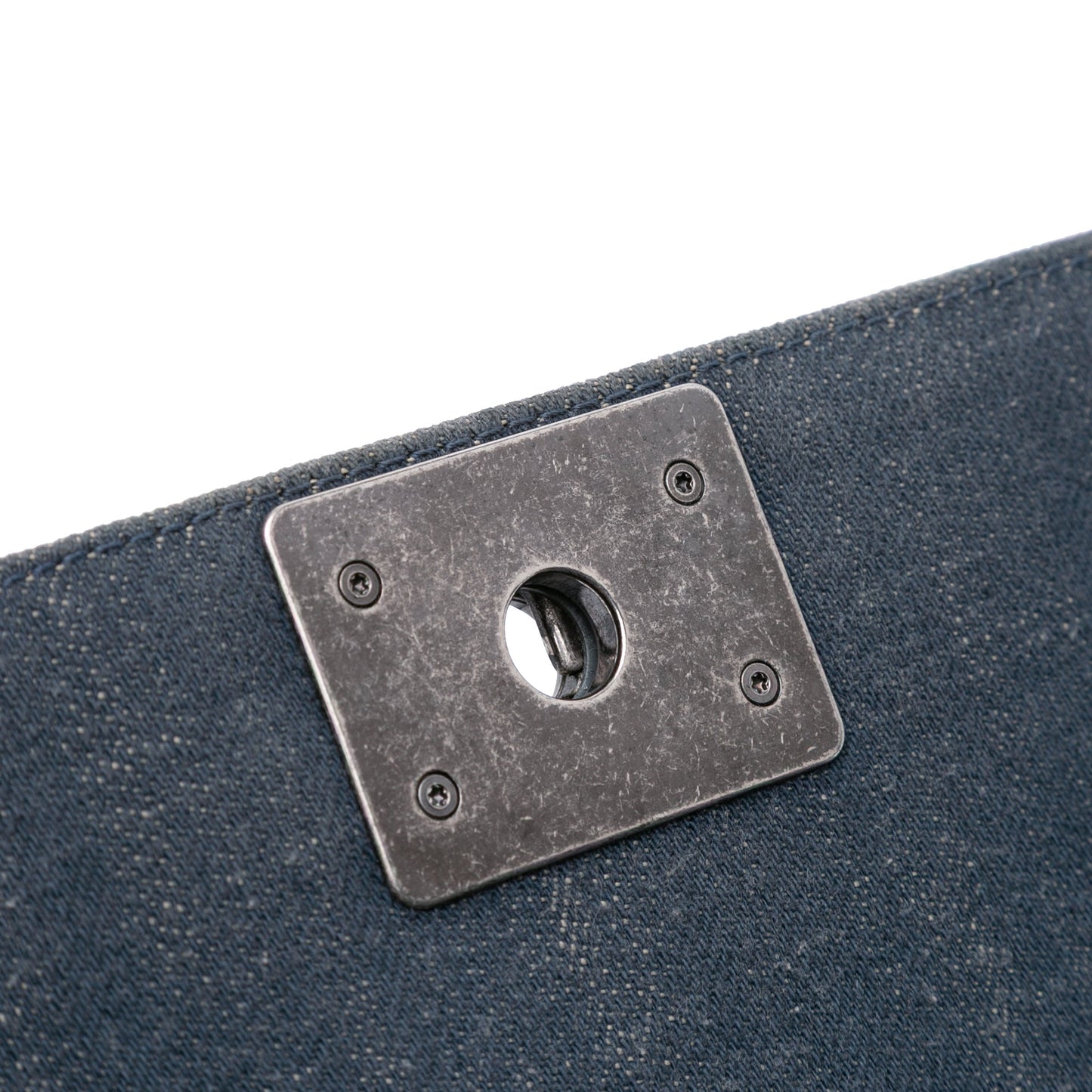 Chanel Medium Embossed Denim Boy Flap