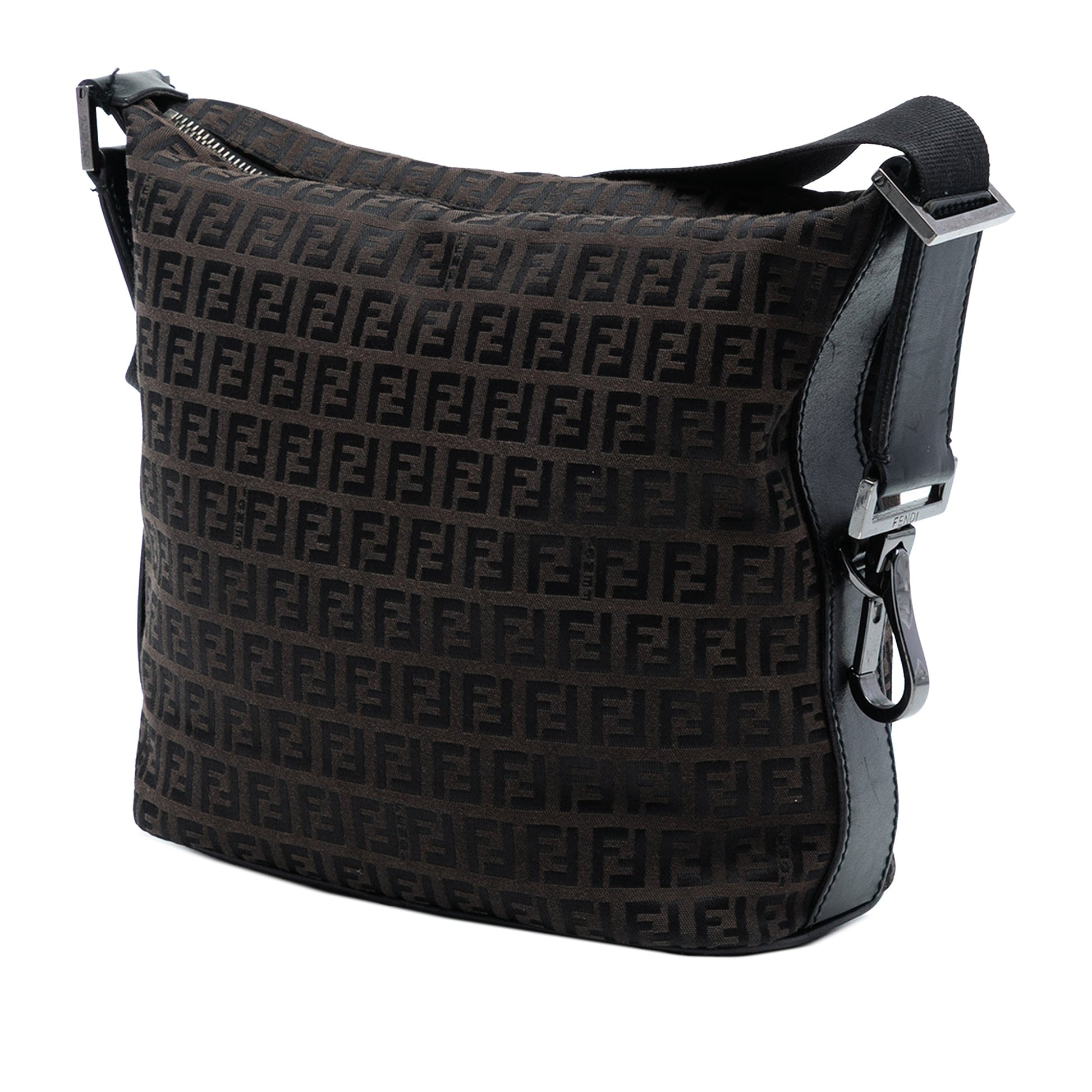 Fendi Zucchino Canvas Shoulder Bag
