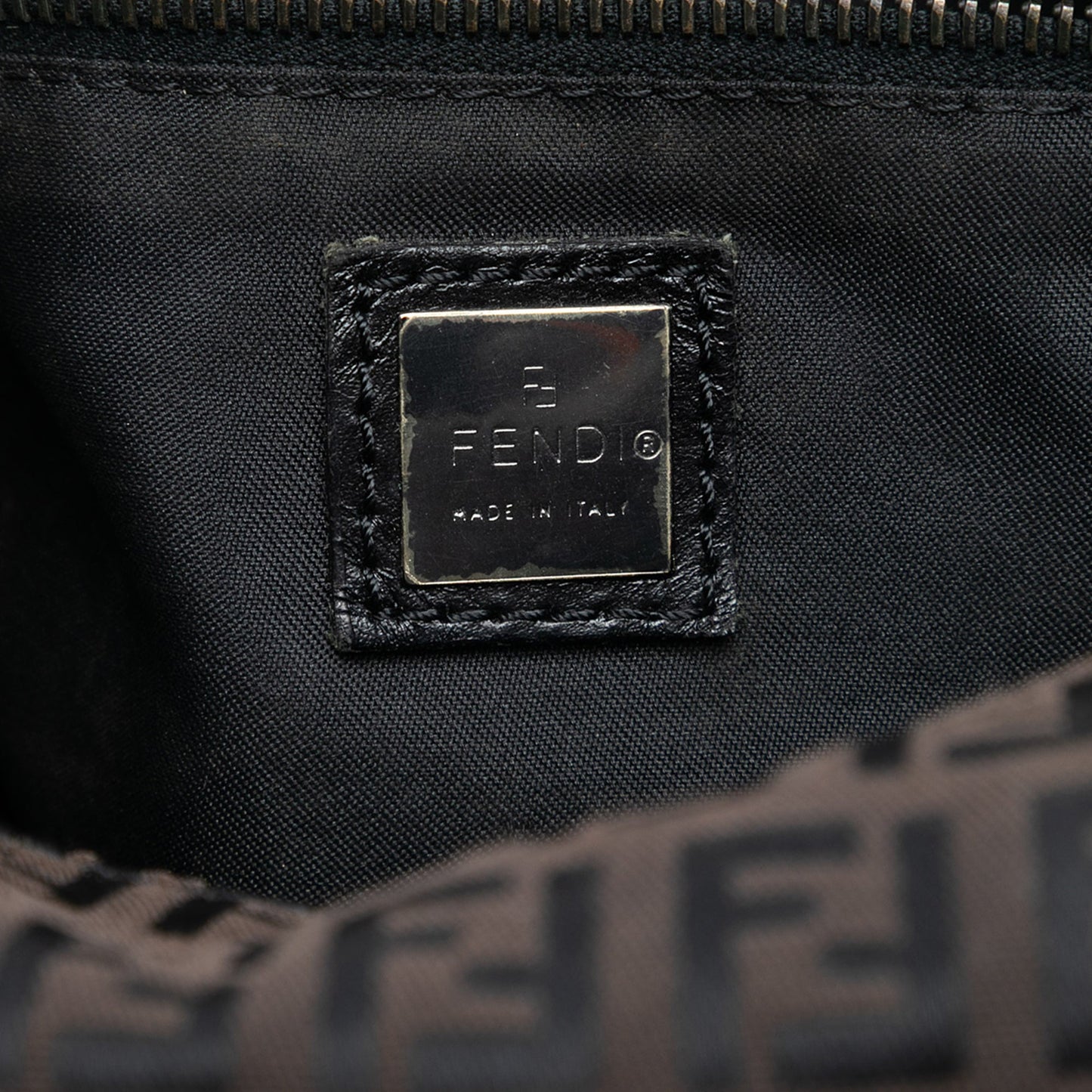 Fendi Zucchino Canvas Shoulder Bag