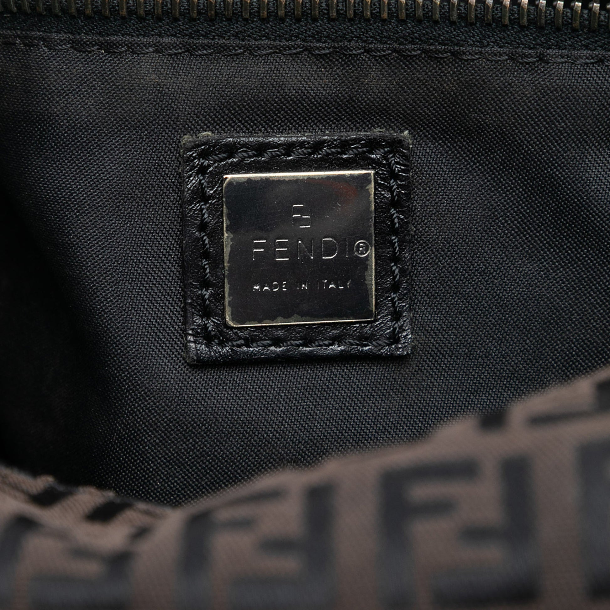 Fendi Zucchino Canvas Shoulder Bag