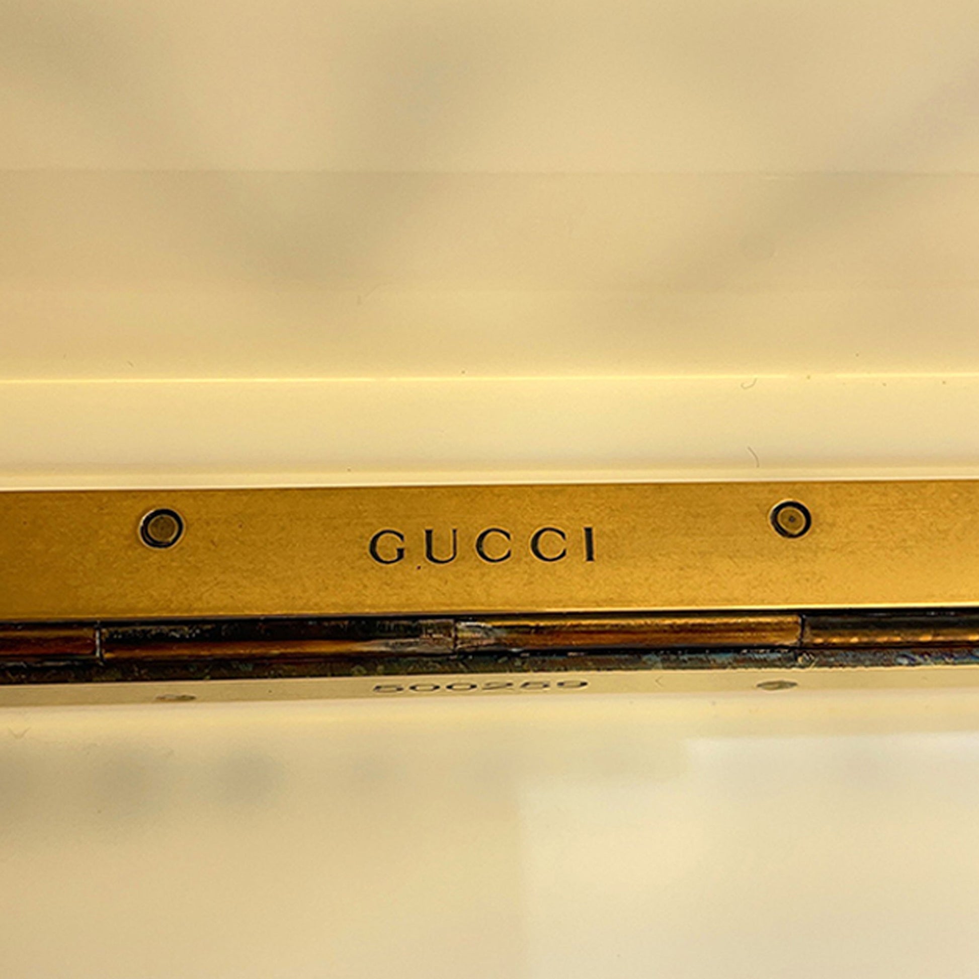 Gucci Acrylic Crystal Cat Face Box Clutch On Chain