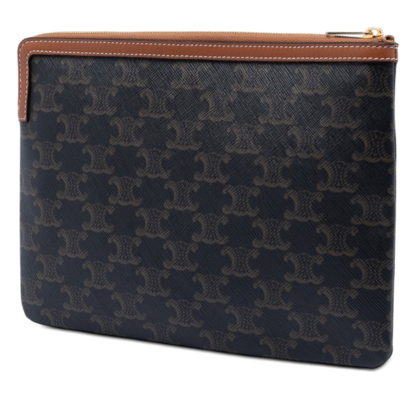 Celine Small Triomphe Coated Canvas Clutch