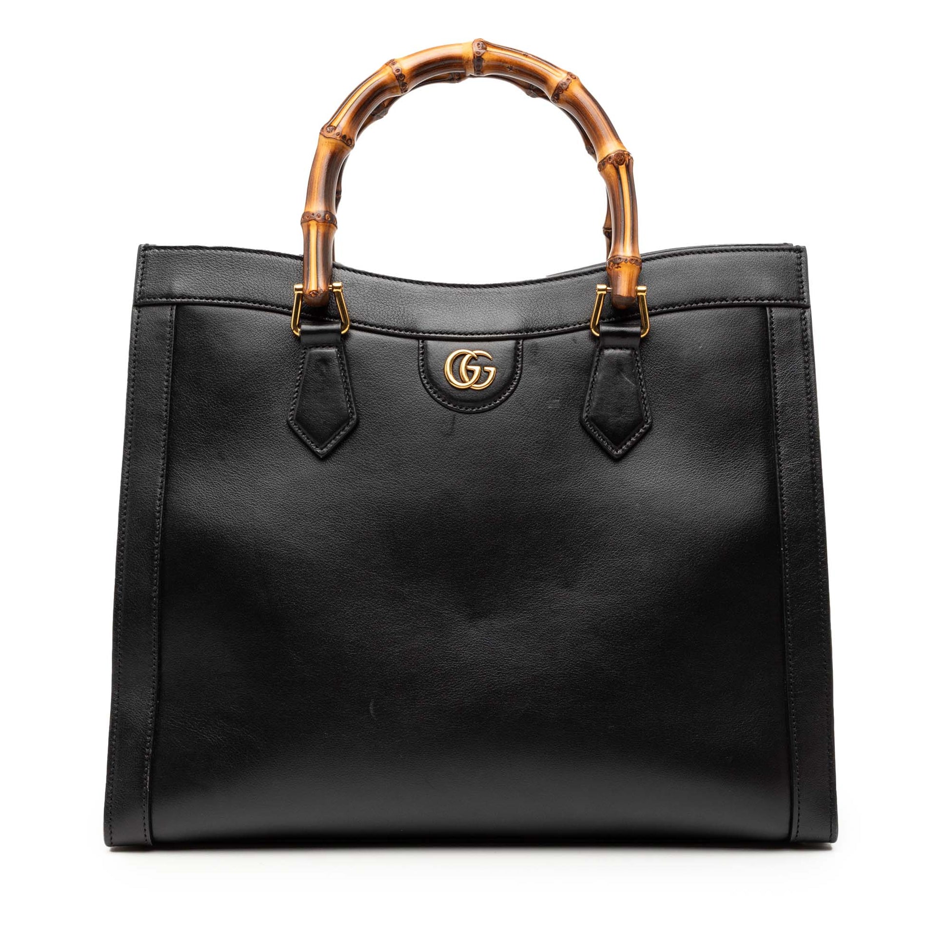 Gucci Large Calfskin Bamboo Diana Satchel