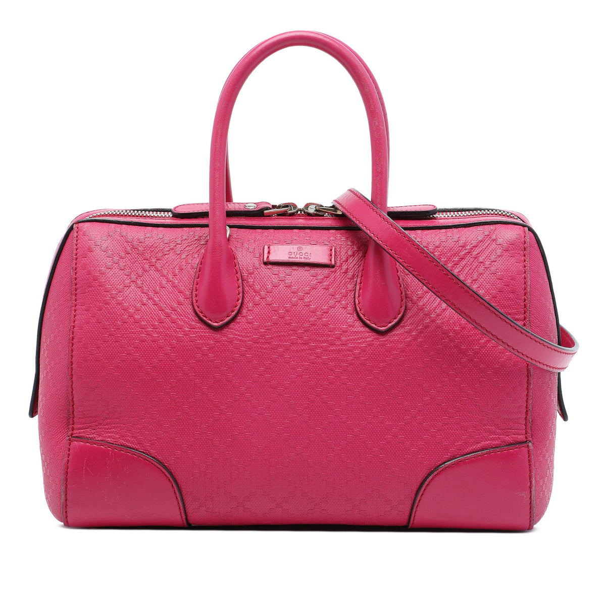 Gucci Diamante Bright Calfskin Boston Bag
