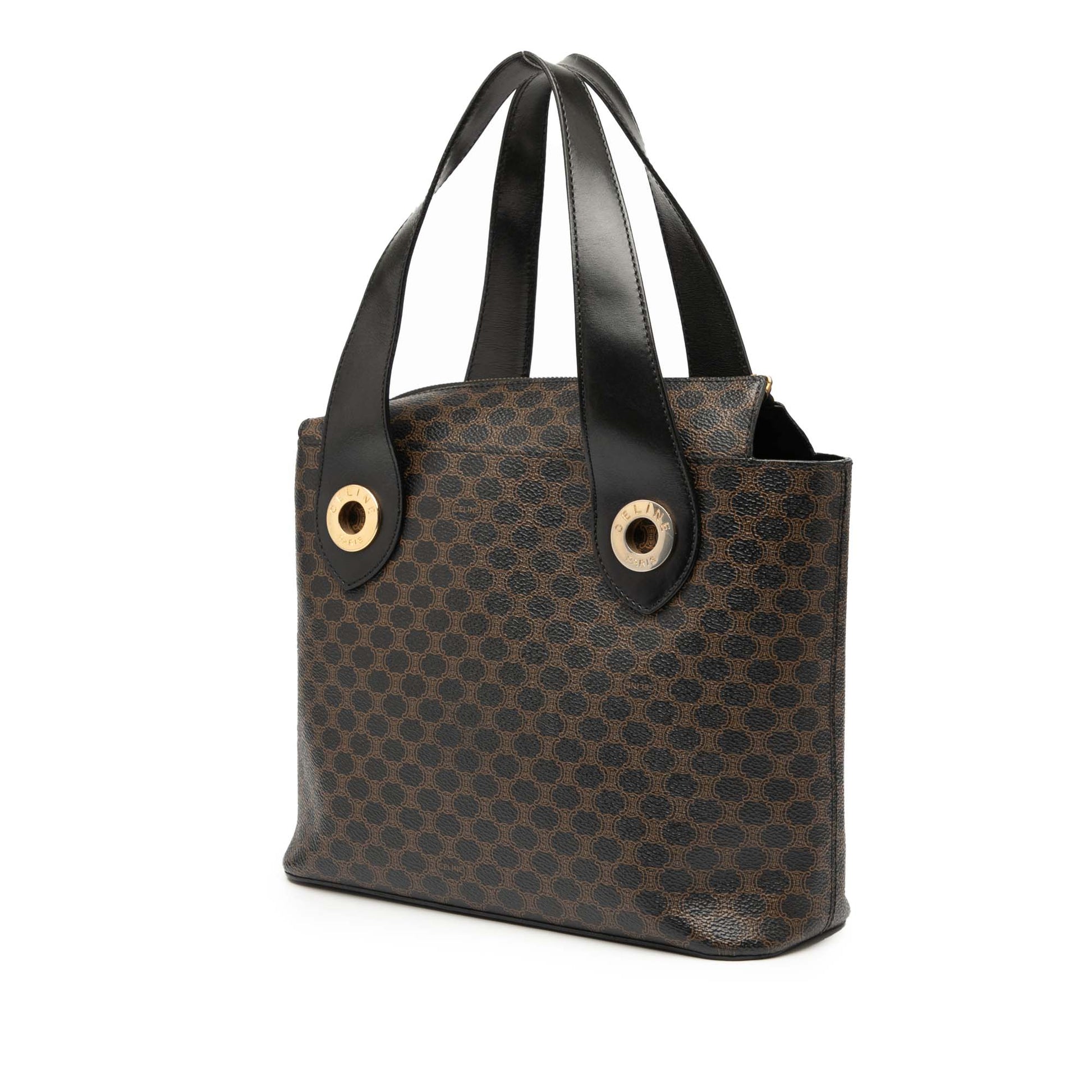 Celine Macadam Coated Canvas Handbag