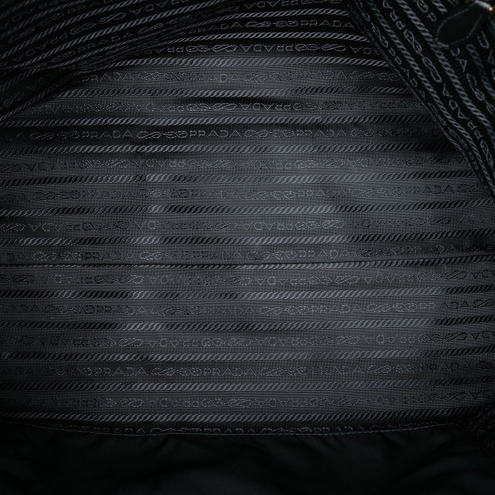 Prada Tessuto Velluto Ricamo Trompe L oeil Tote