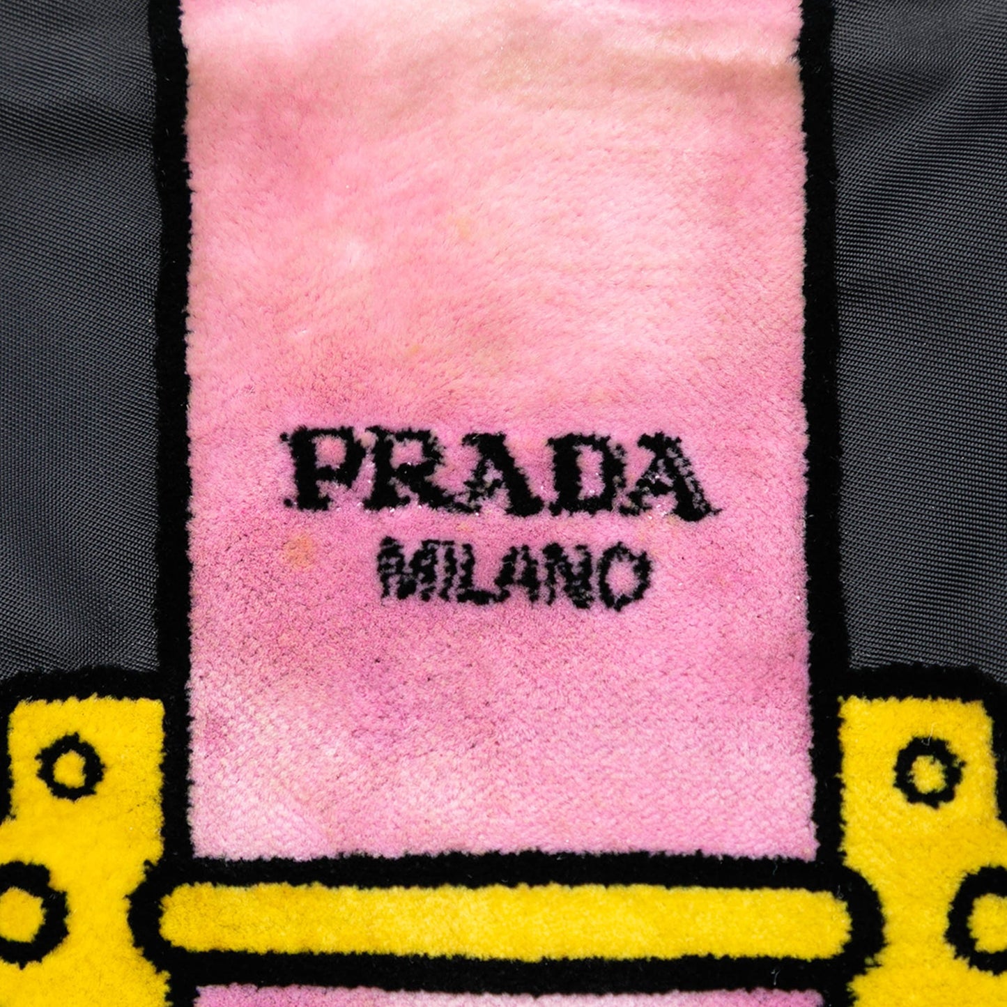 Prada Tessuto Velluto Ricamo Trompe L oeil Tote