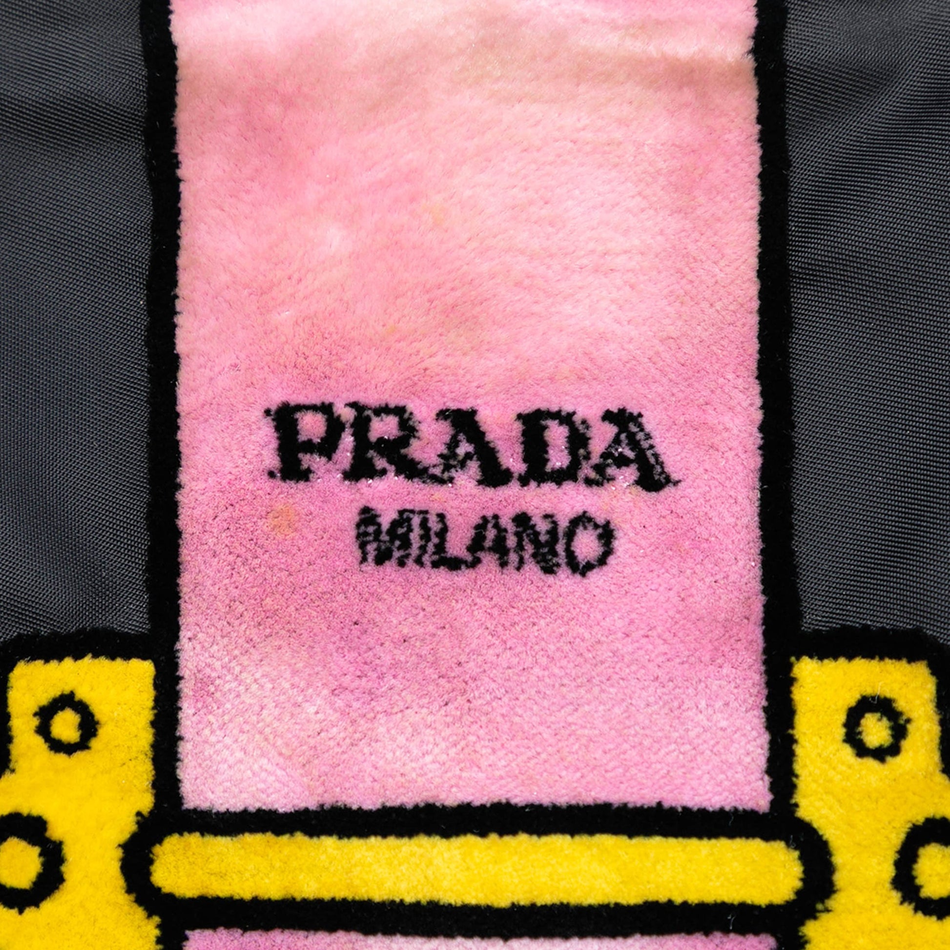Prada Tessuto Velluto Ricamo Trompe L oeil Tote