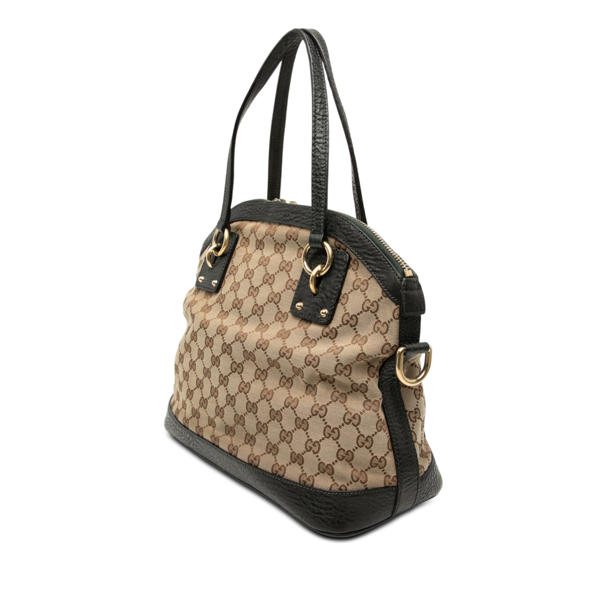 Medium GG Canvas Charm Dome Satchel