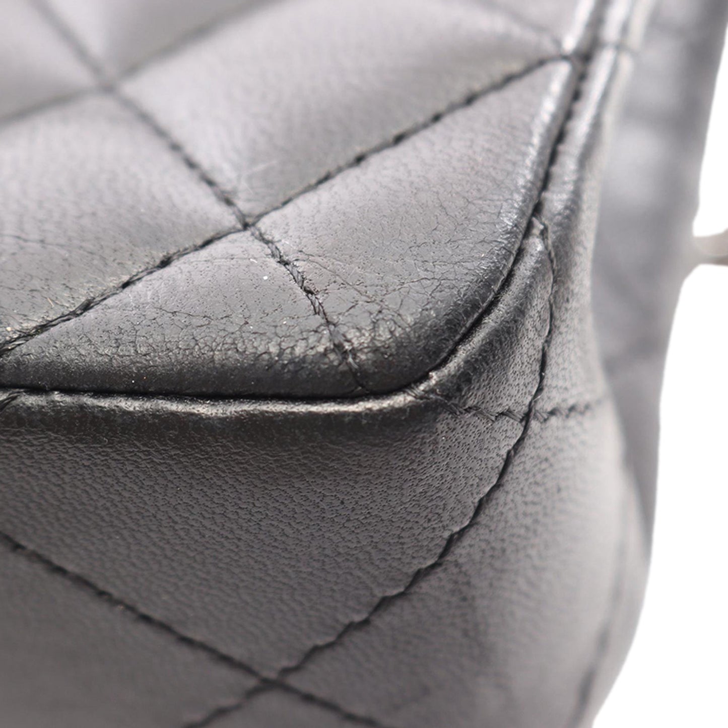 Chanel CC Quilted Lambskin East West Flap