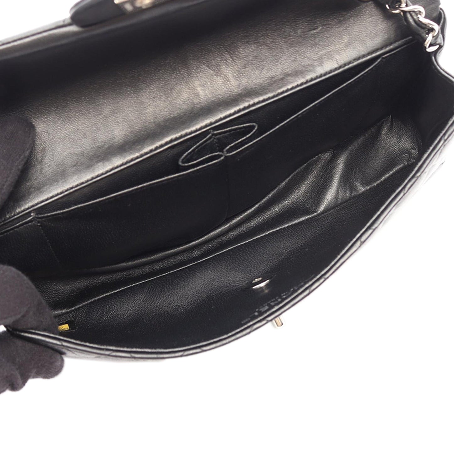 Chanel CC Quilted Lambskin East West Flap