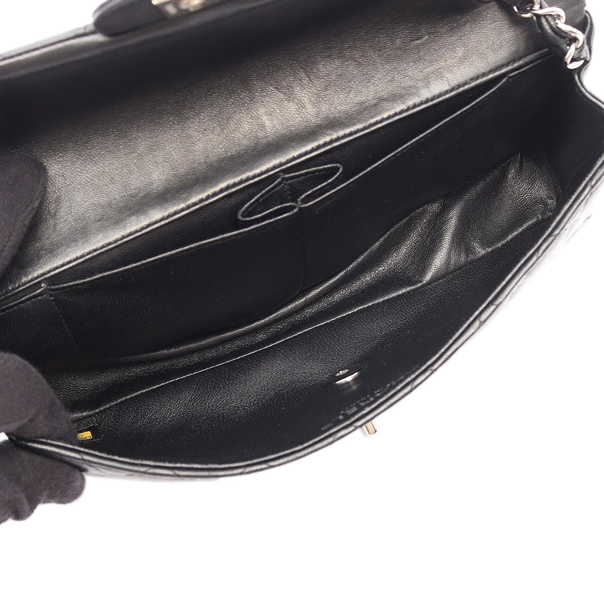 Chanel CC Quilted Lambskin East West Flap