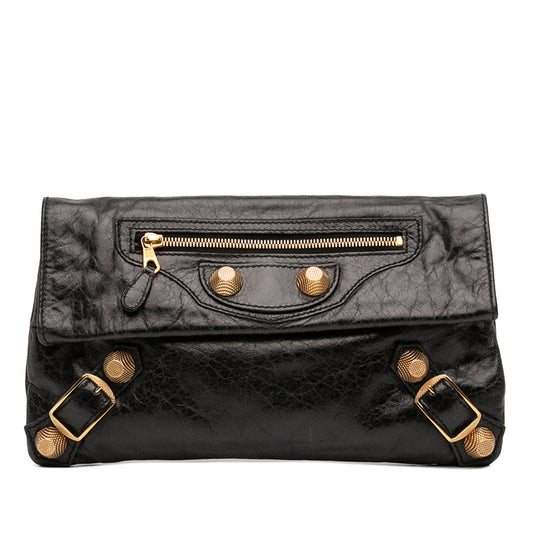 Balenciaga Lambskin Motocross Giant 21 Envelope Clutch