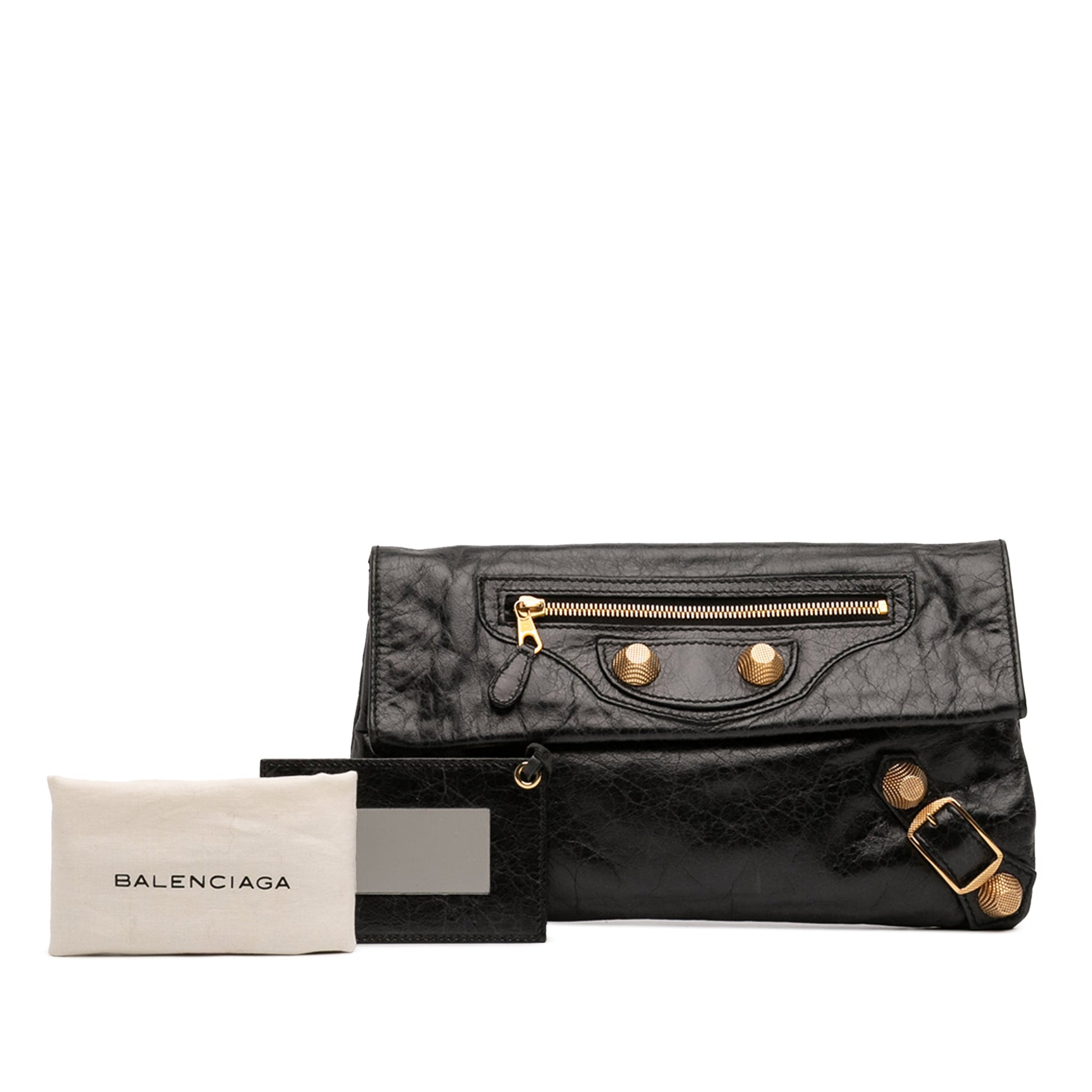Balenciaga Lambskin Motocross Giant 21 Envelope Clutch