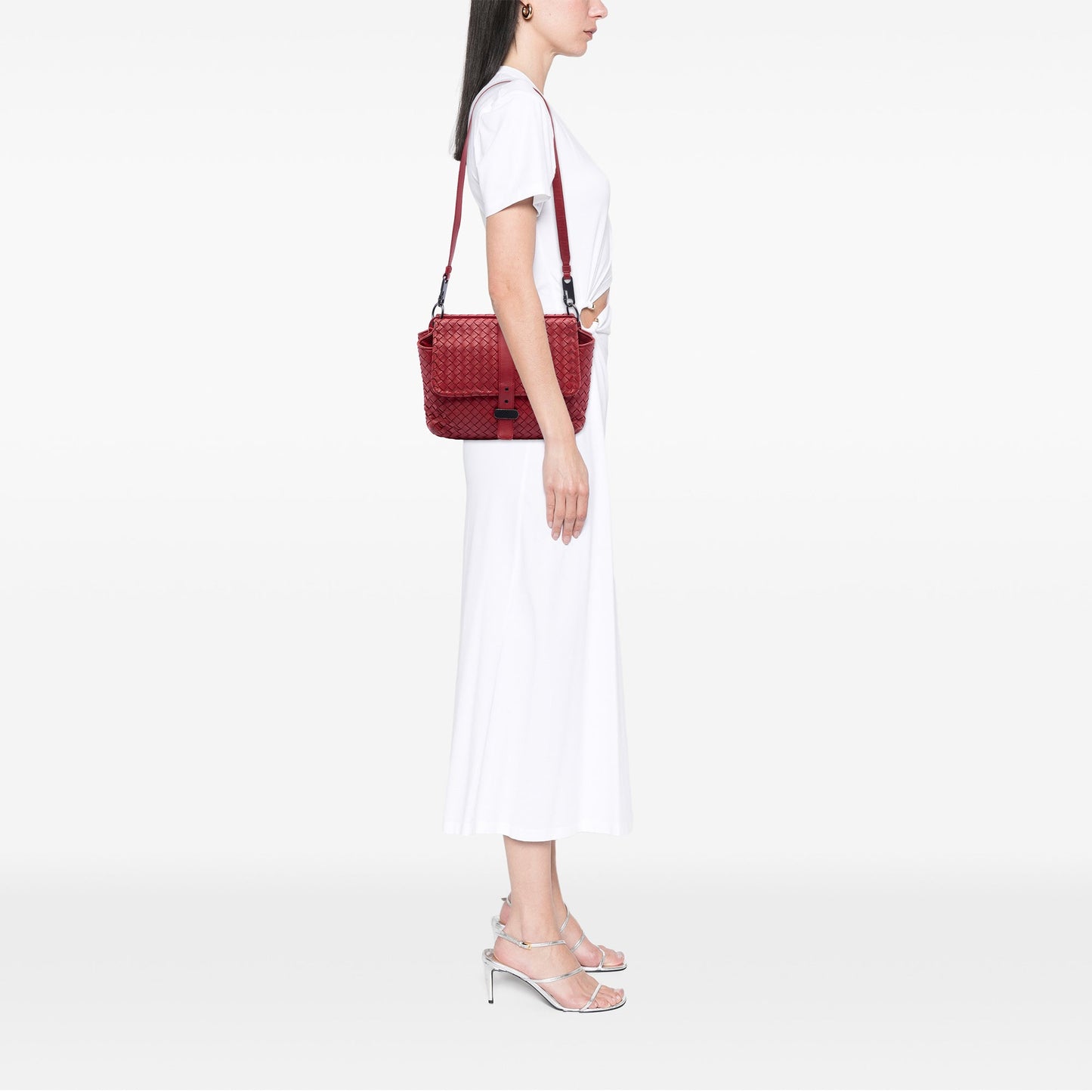 Bottega Veneta Nappa Intrecciato Double Sided Flap Messenger Bag
