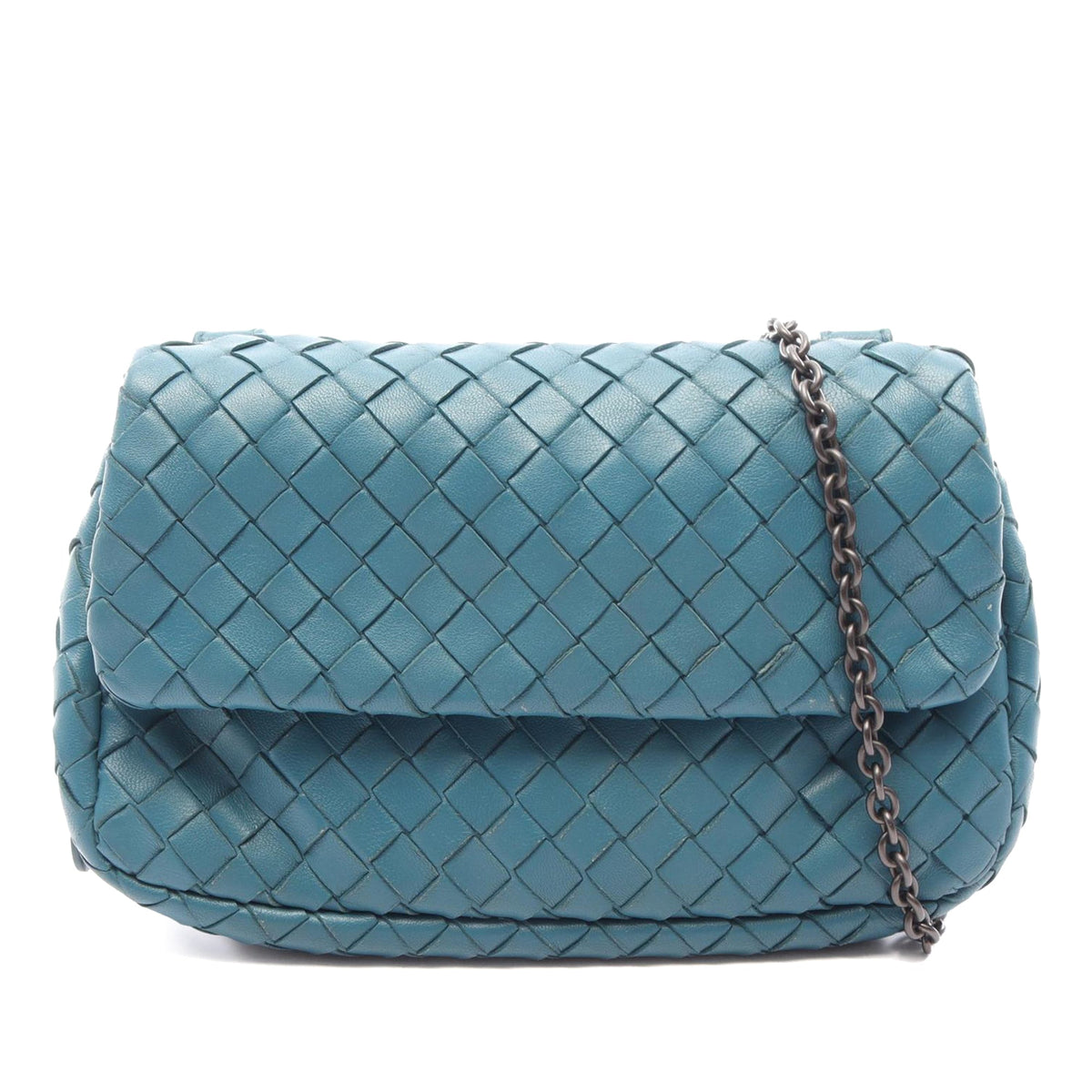 Bottega Veneta Intrecciato Crossbody — Blue