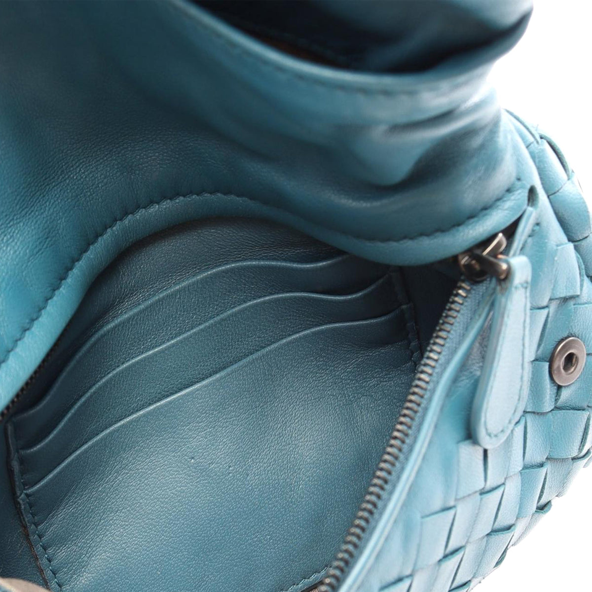 Bottega Veneta Intrecciato Crossbody — Blue