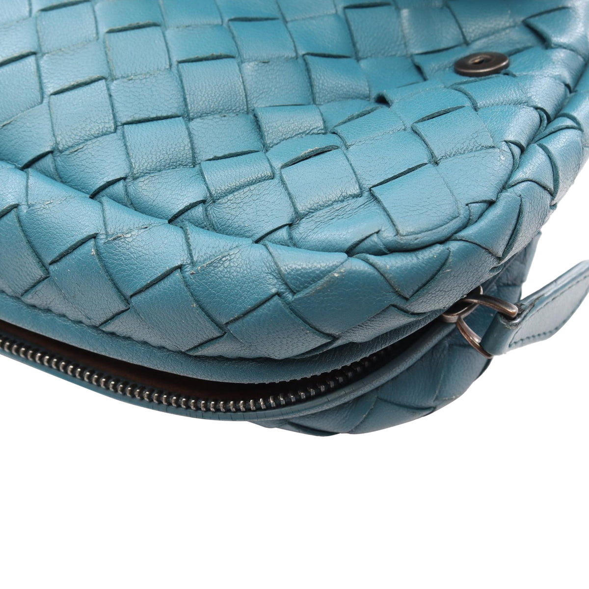 Bottega Veneta Intrecciato Crossbody — Blue