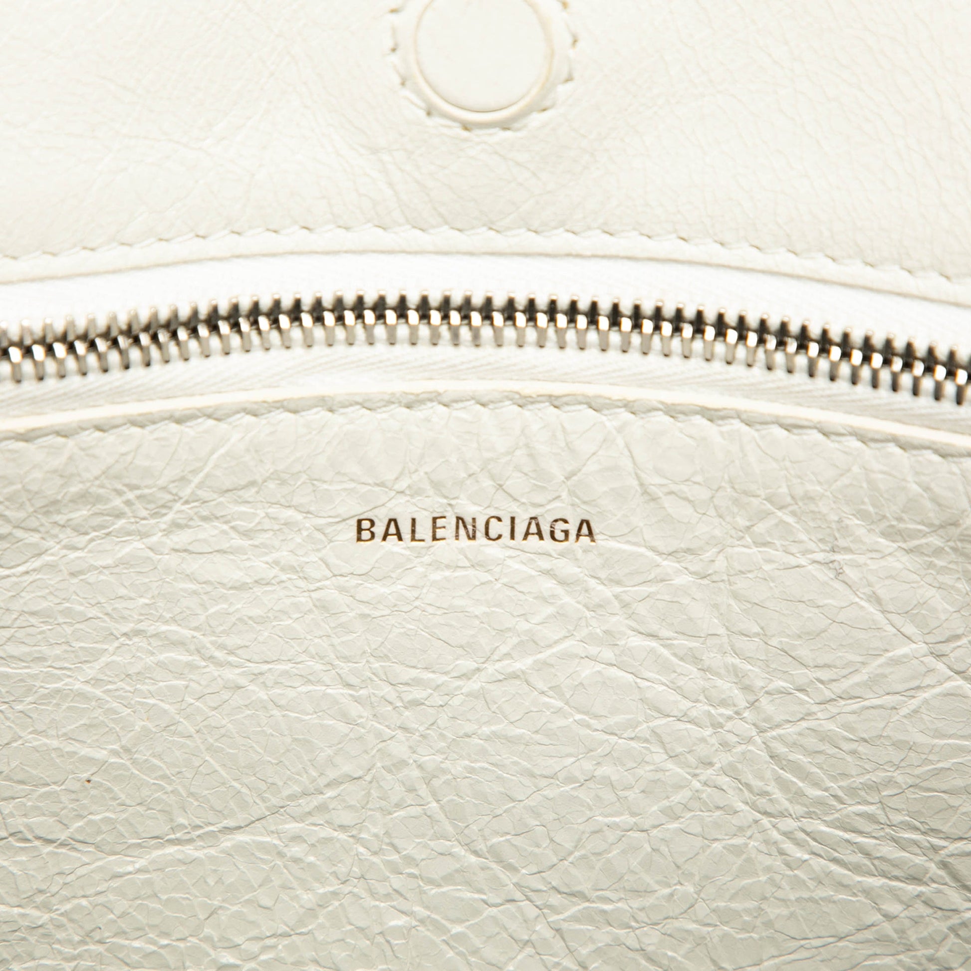 Balenciaga Small Shearling and Leather Barbes East West Shopper Tote