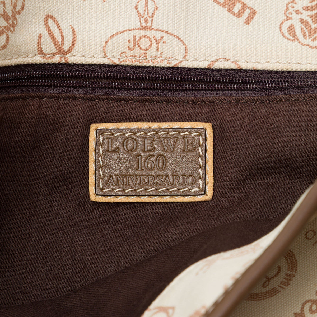LOEWE 160th Anniversary Suede Trimmed Canvas Tote