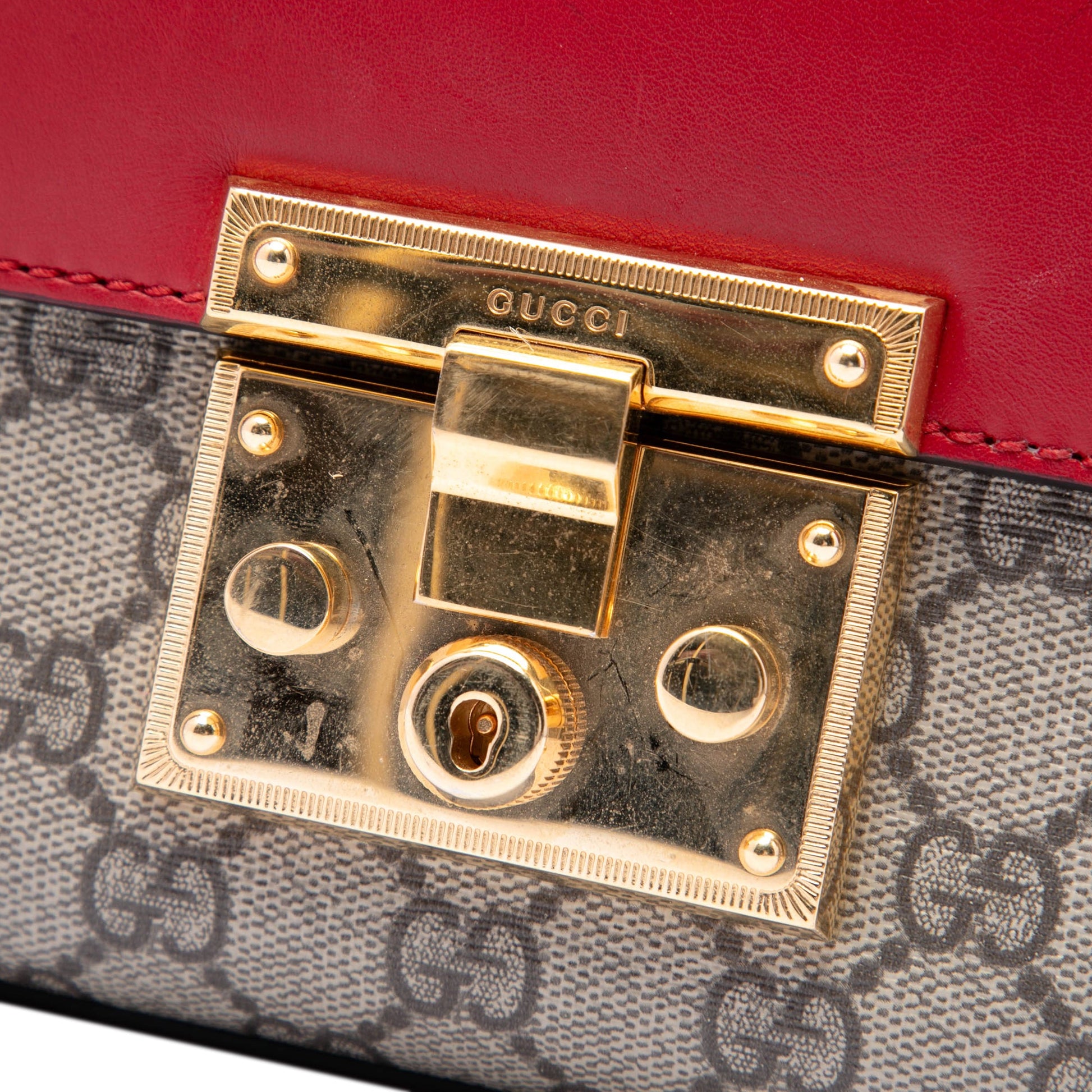 Gucci Small GG Supreme Padlock Crossbody