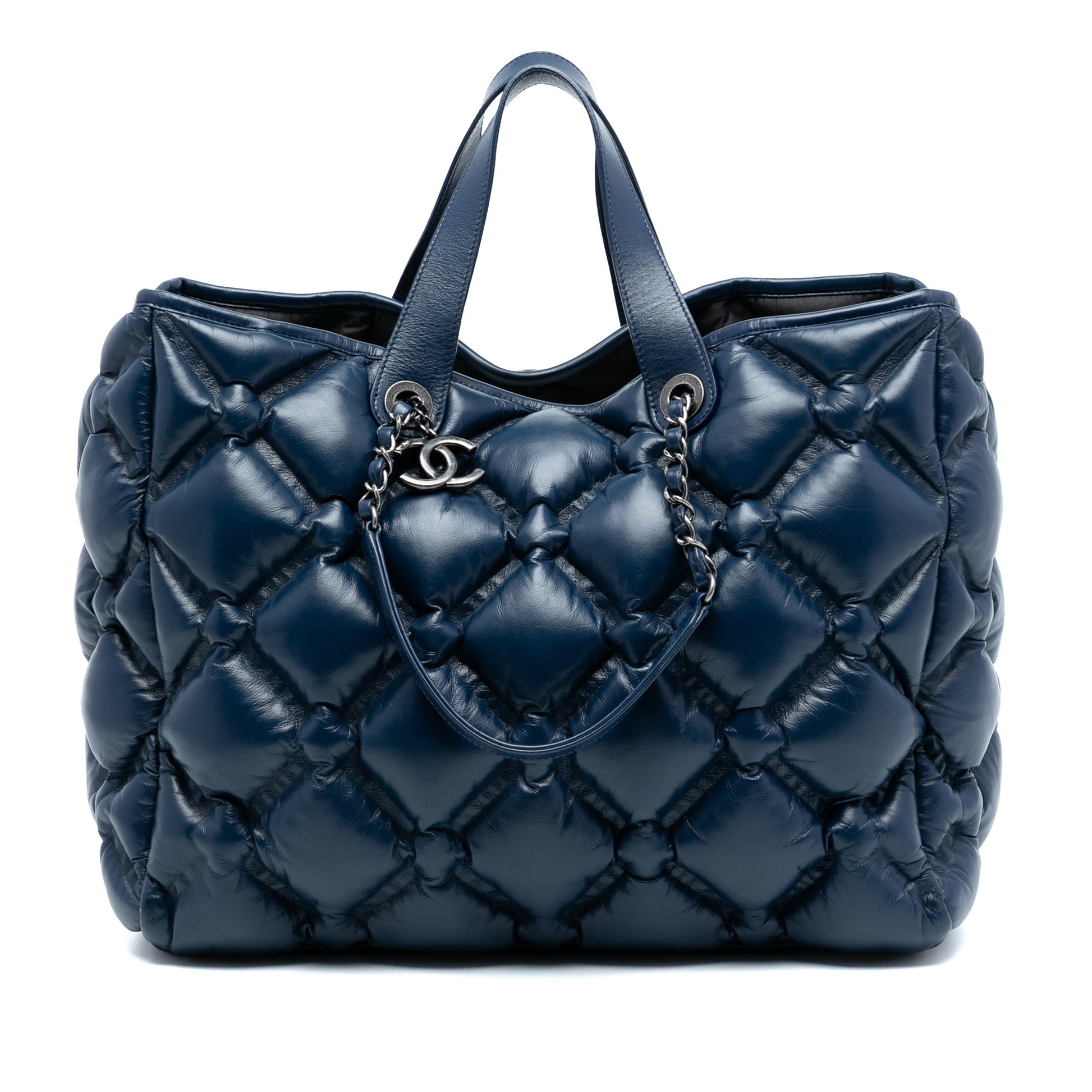 Chanel Large Quilted Leather Chesterfield Shopping Tote