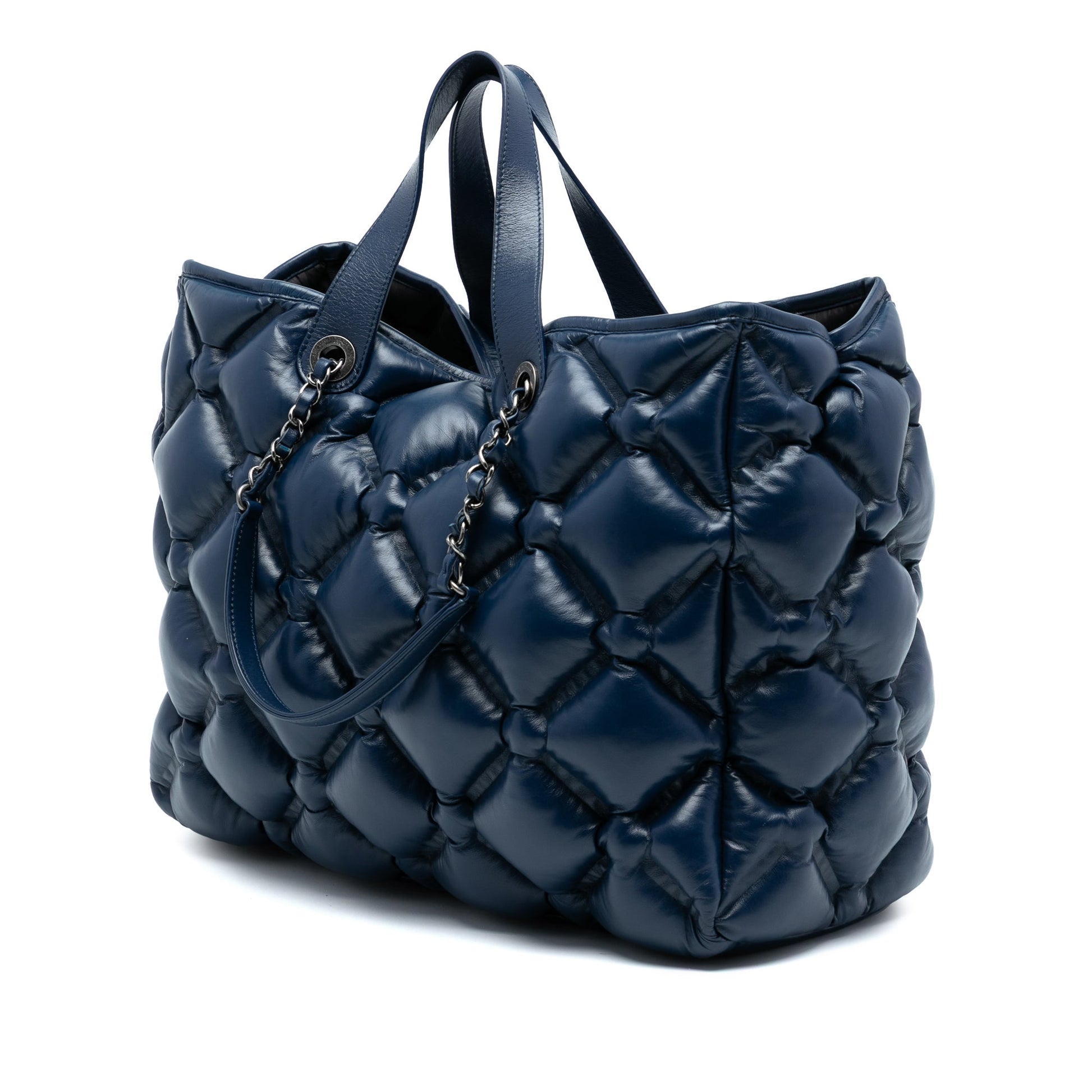 Chanel Large Quilted Leather Chesterfield Shopping Tote