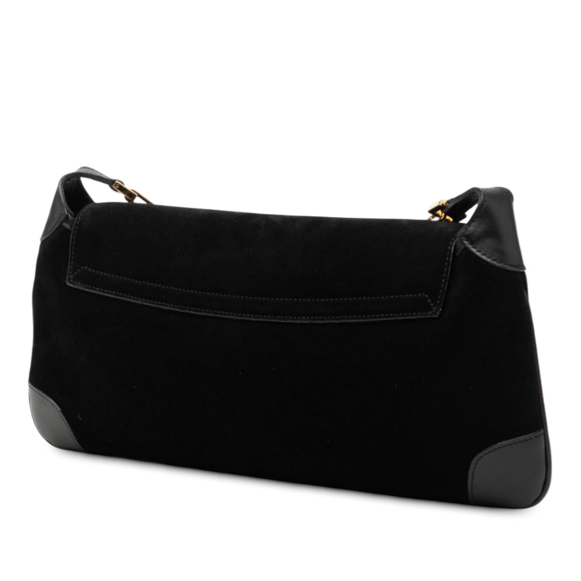 Gucci Suede Tiger Head Shoulder Bag