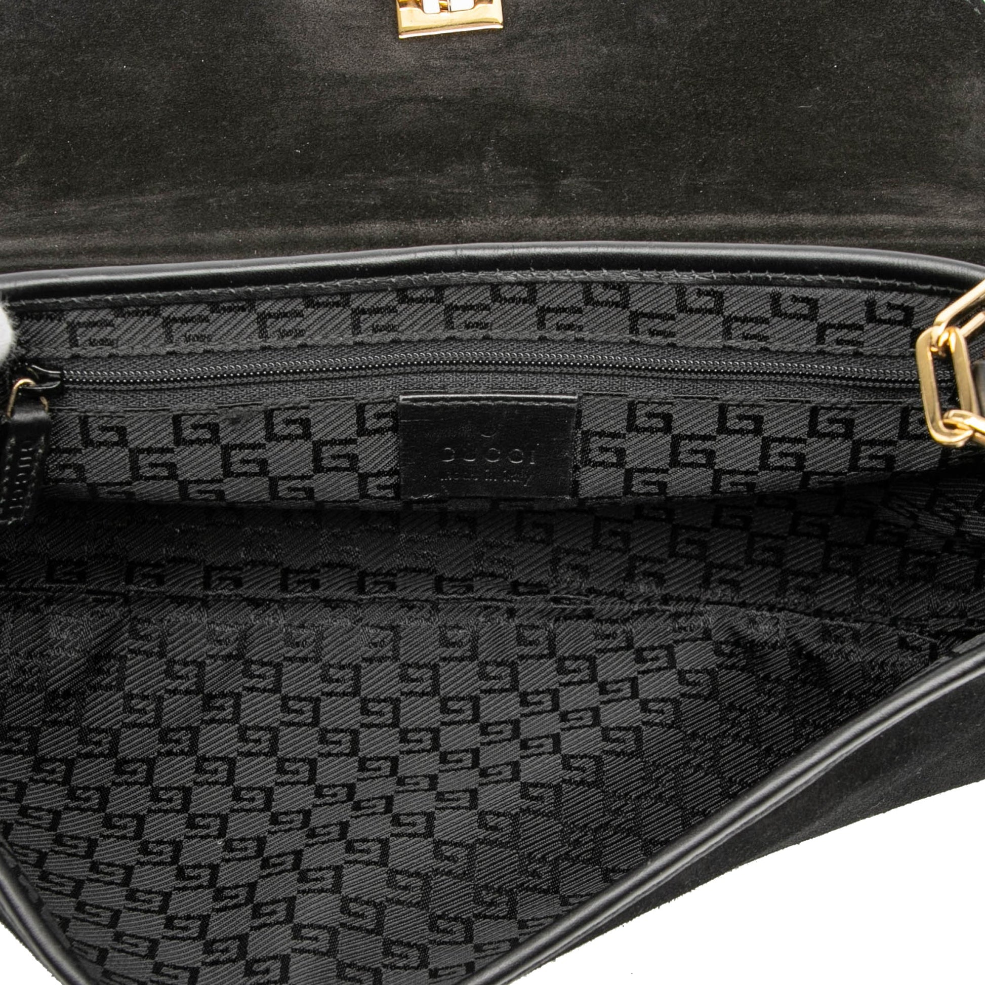 Gucci Suede Tiger Head Shoulder Bag