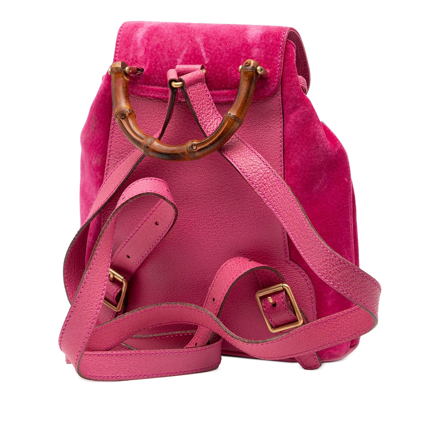 Gucci Suede Bamboo Backpack