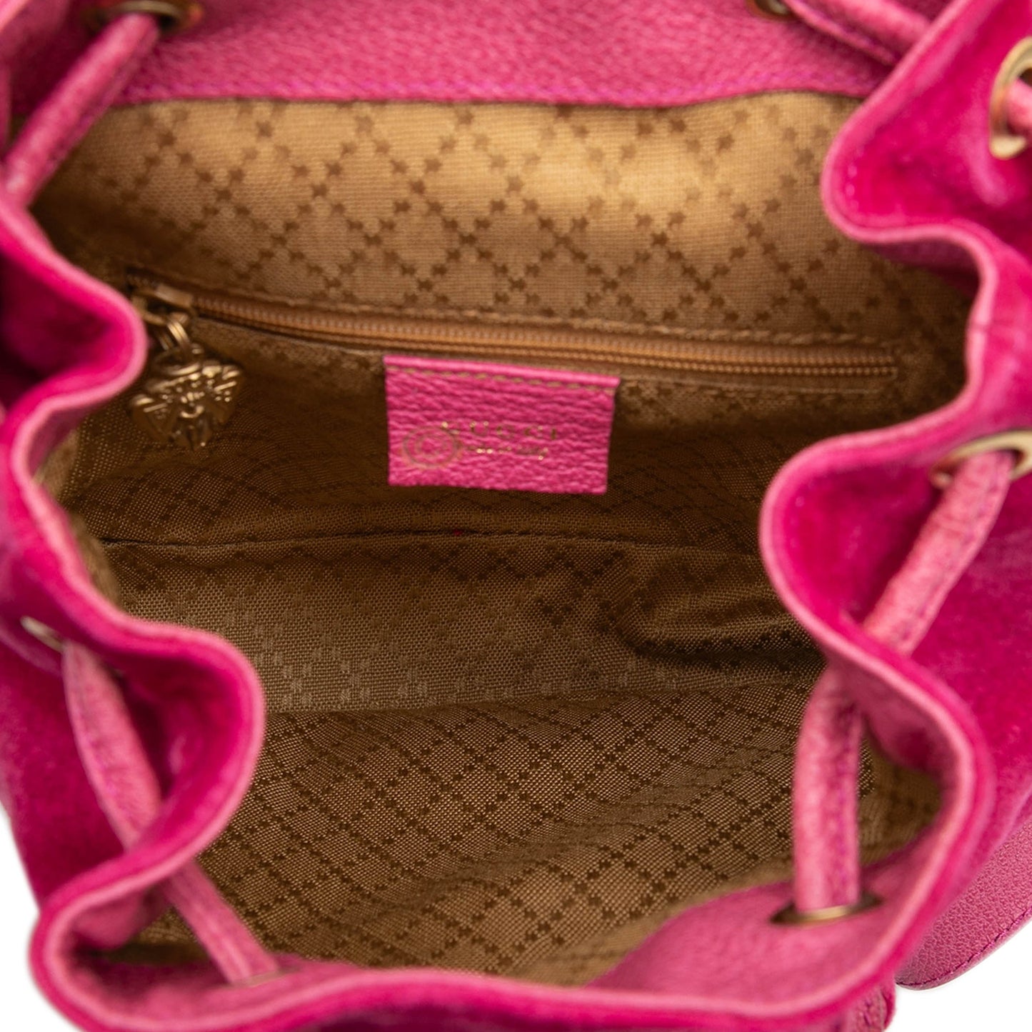 Gucci Suede Bamboo Backpack