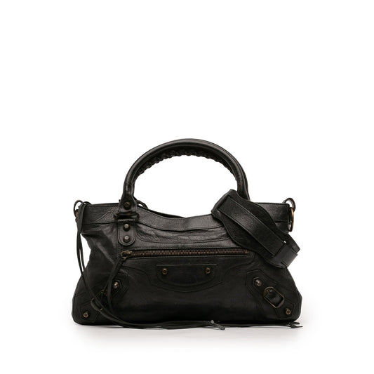 Balenciaga Lambskin Motocross Classic First Satchel