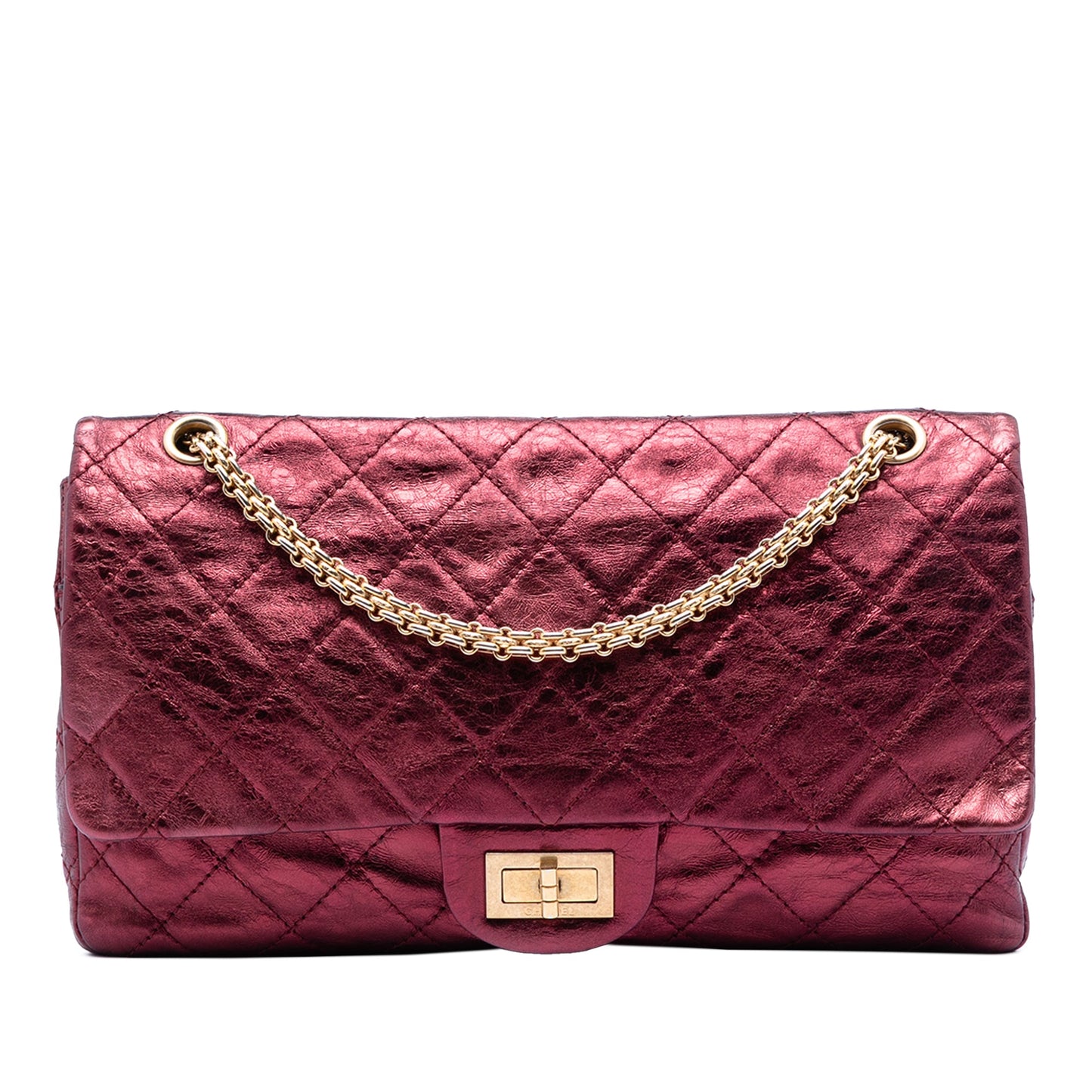 Quilted Metallic Lambskin Reissue 2.55 Double Flap 227