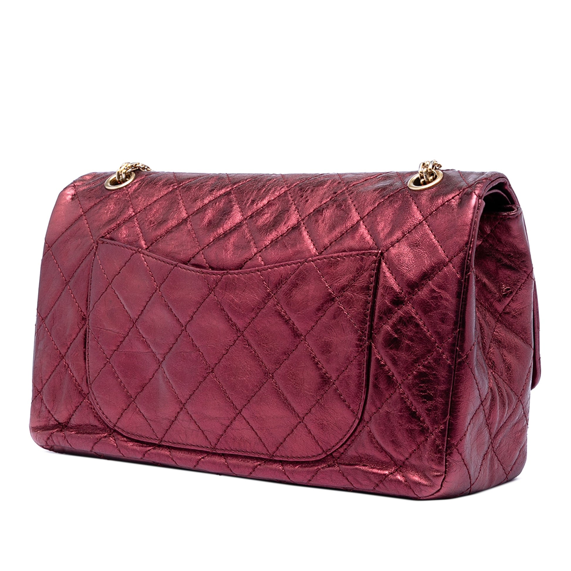 Quilted Metallic Lambskin Reissue 2.55 Double Flap 227