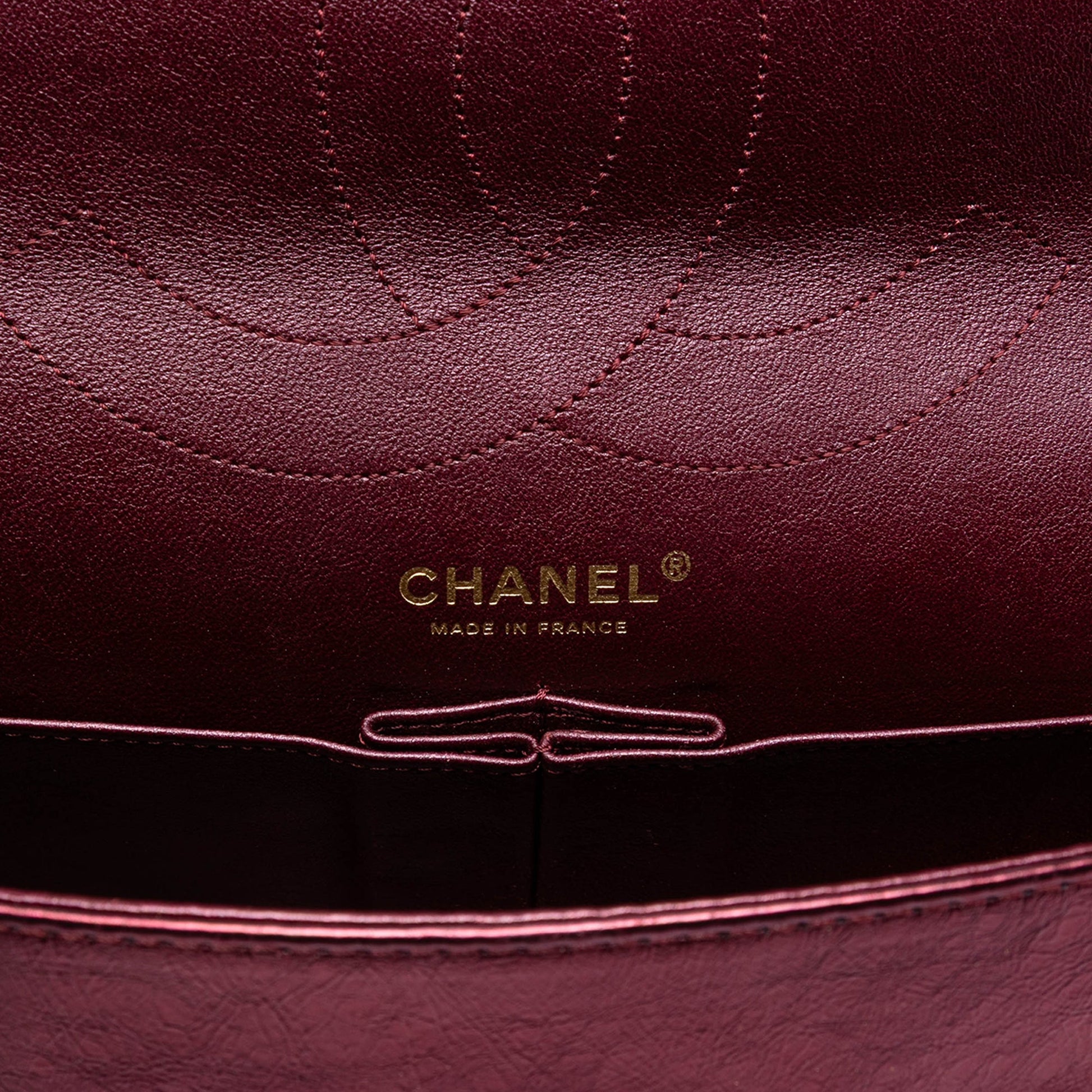 Quilted Metallic Lambskin Reissue 2.55 Double Flap 227