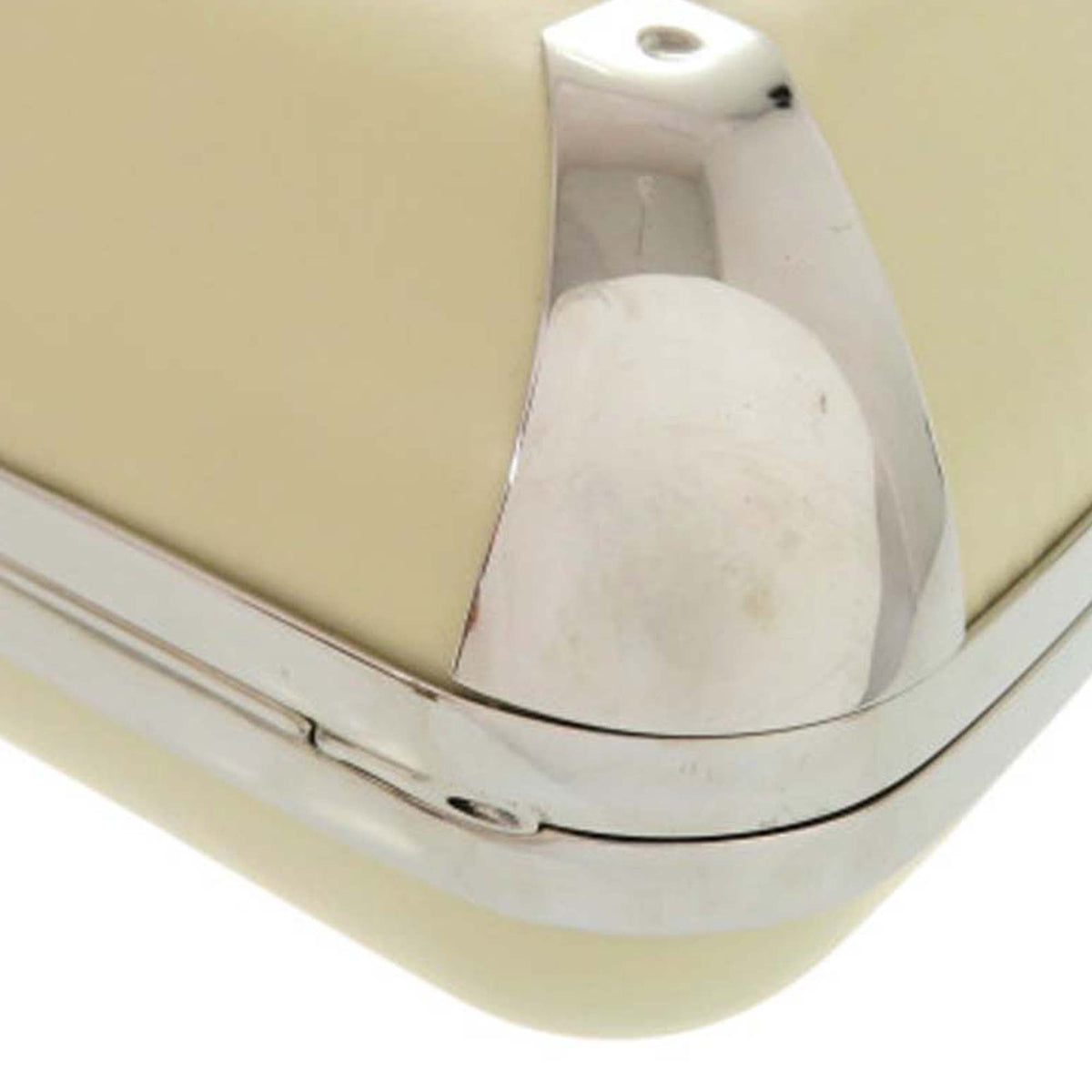 Balenciaga Leather Minaudiere Trapeze Clutch