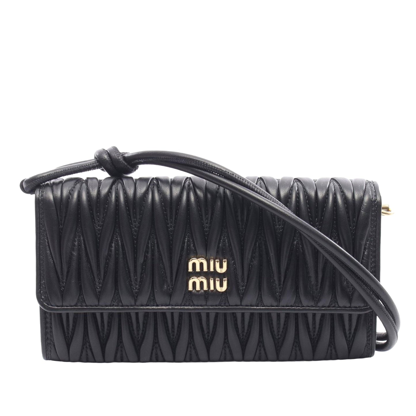 Miu Miu Matellase Nappa Wallet On Chain